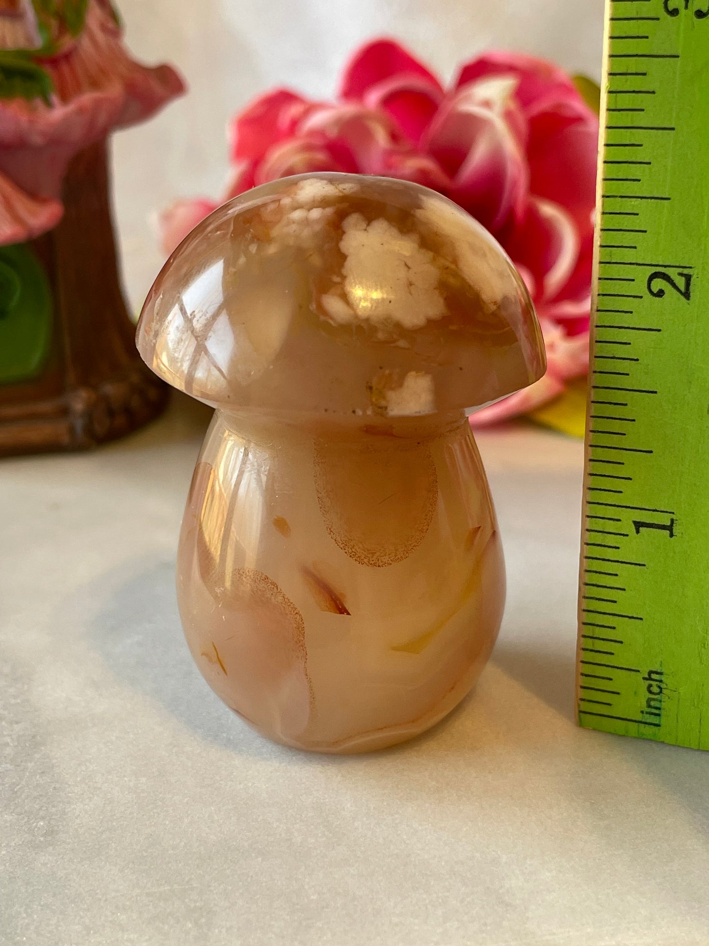 Beautiful Flower agate mushroom