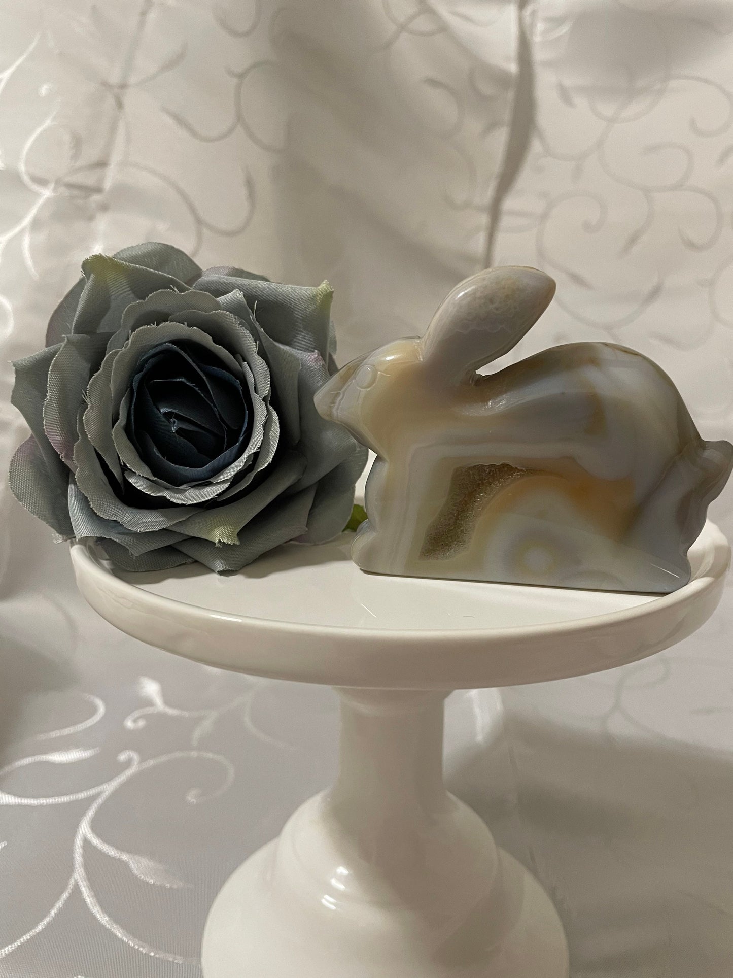 Darling druzy agate bunny