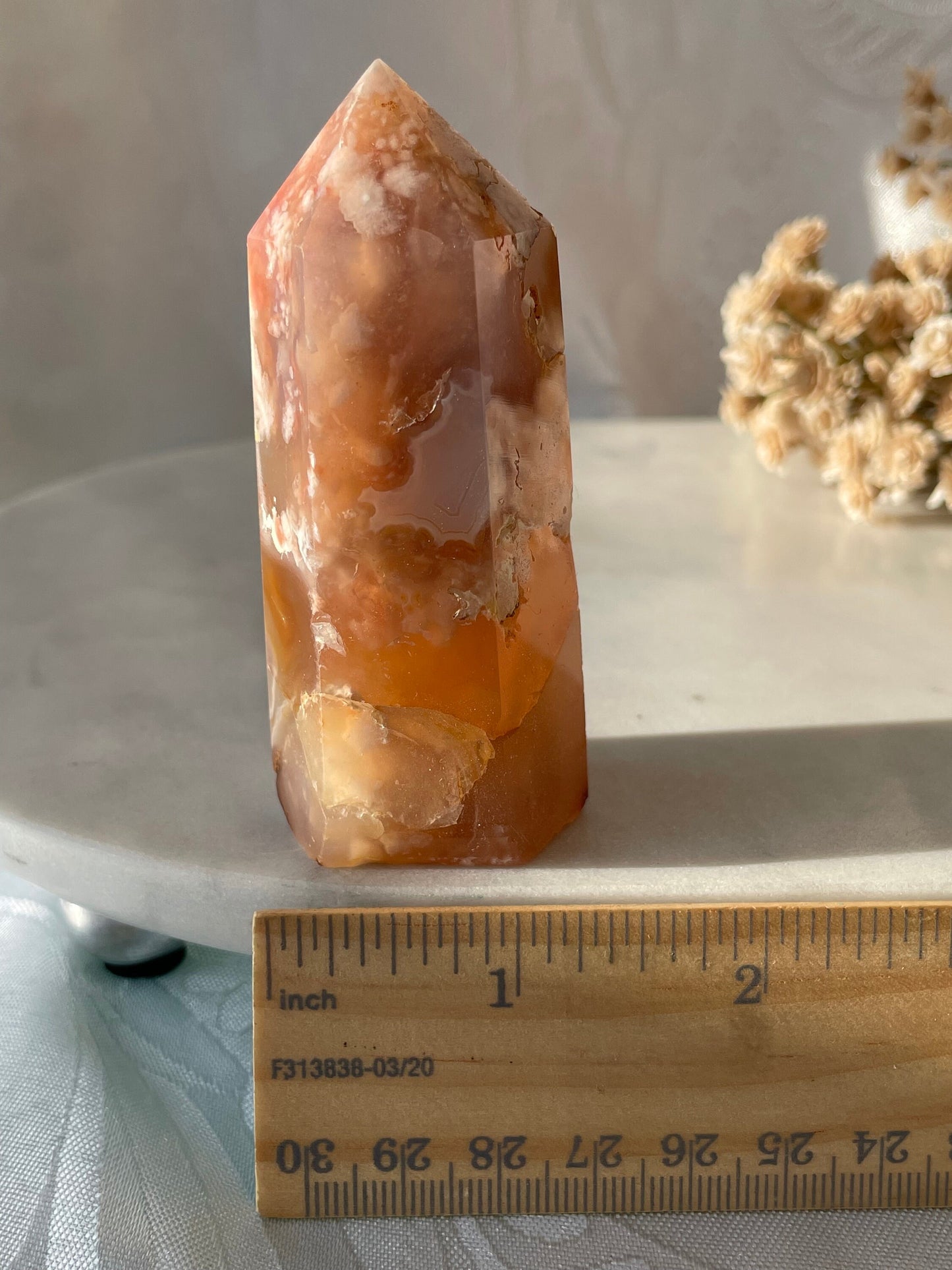 Gorgeous Flower agate point from Madagascar
