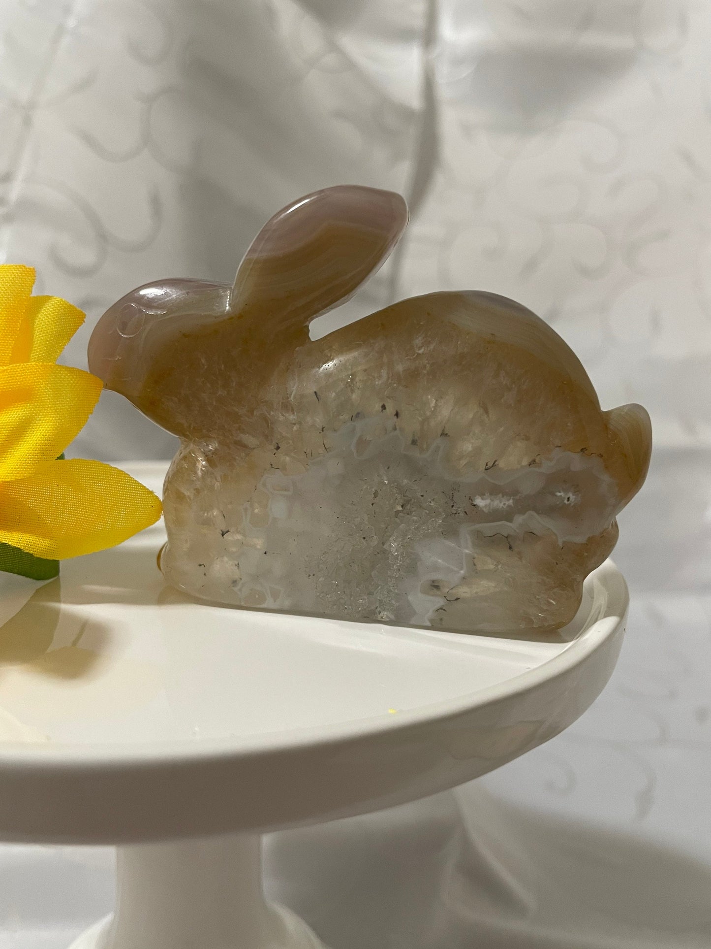 Druzy agate bunny