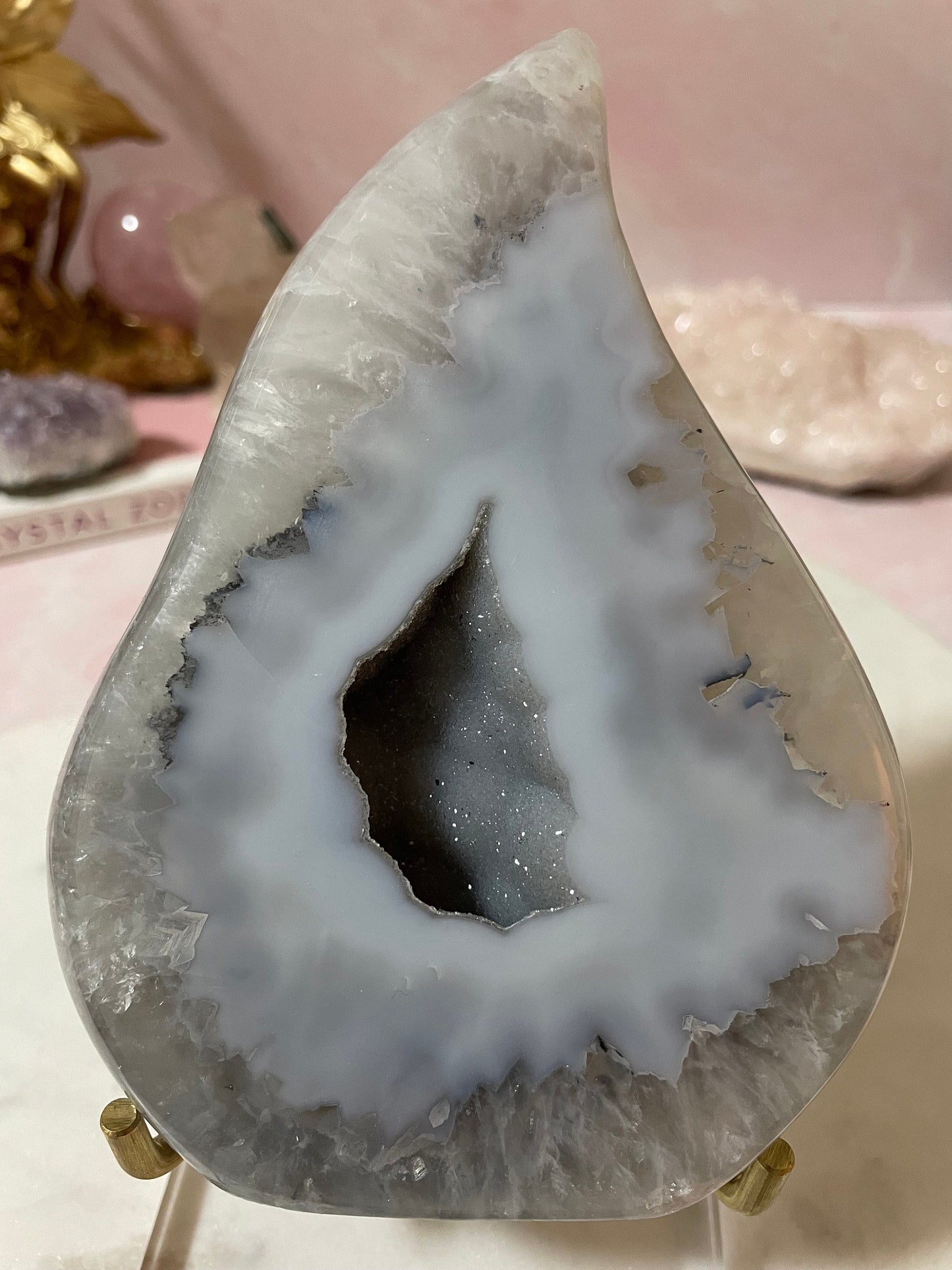 Stunning druzy agate flame from Brazil