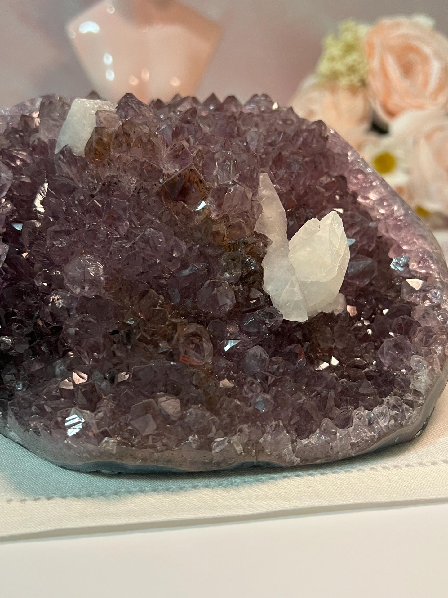 Stunning Amethyst Formation with calcite (from Brazil)