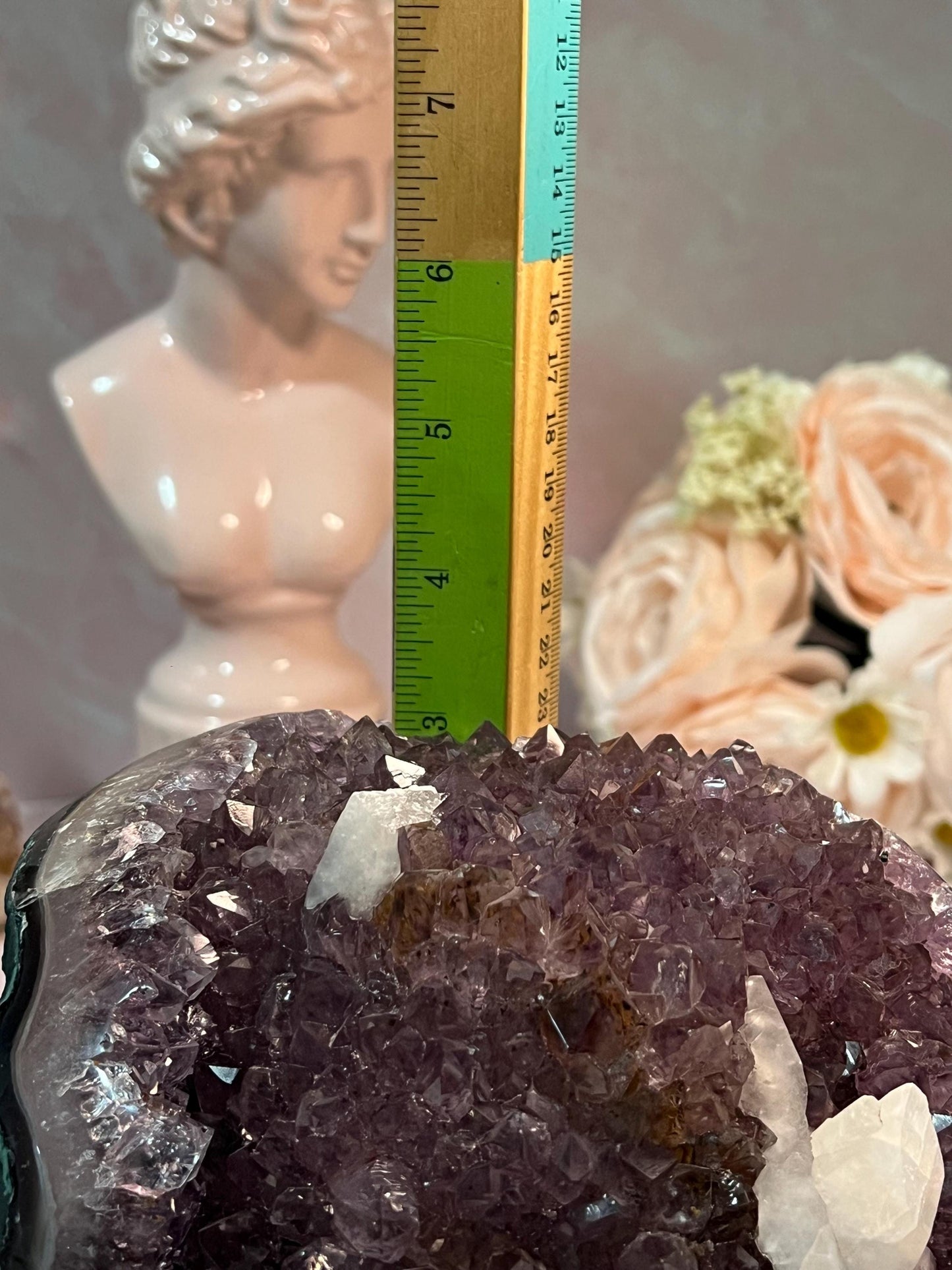 Stunning Amethyst Formation with calcite (from Brazil)