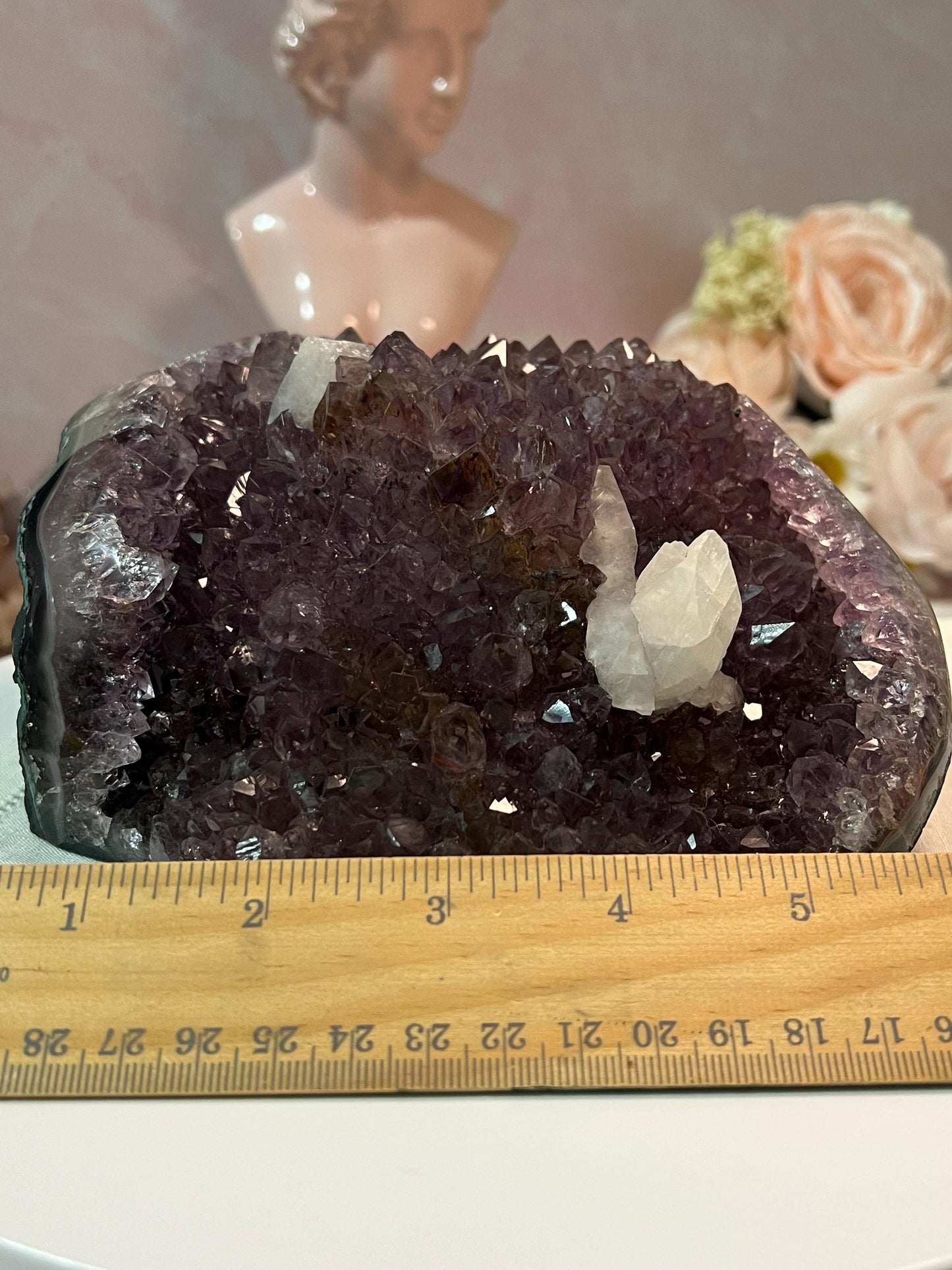 Stunning Amethyst Formation with calcite (from Brazil)