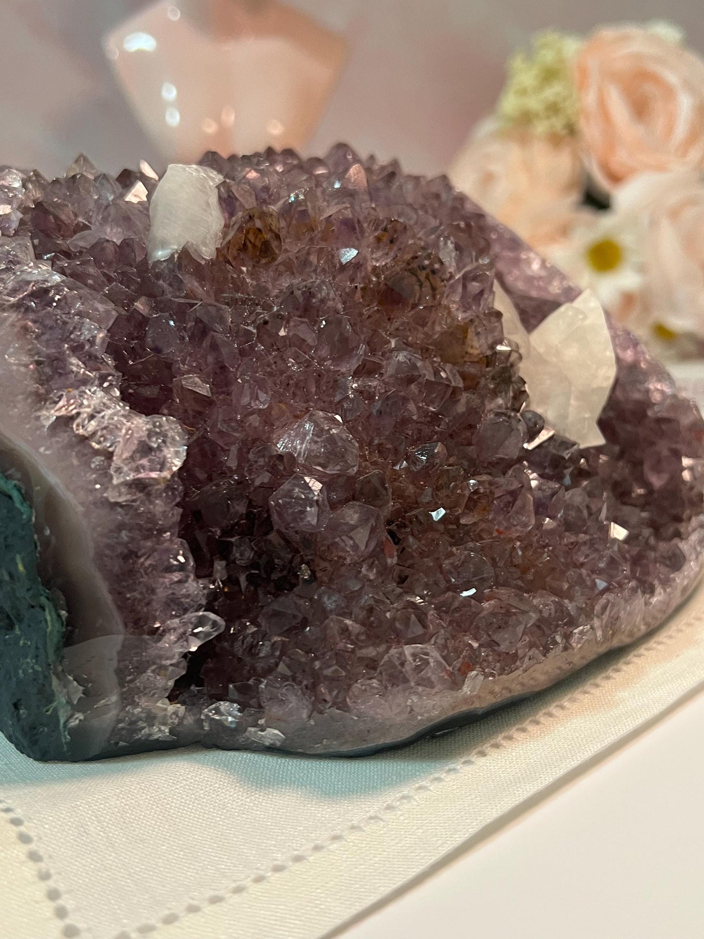 Stunning Amethyst Formation with calcite (from Brazil)