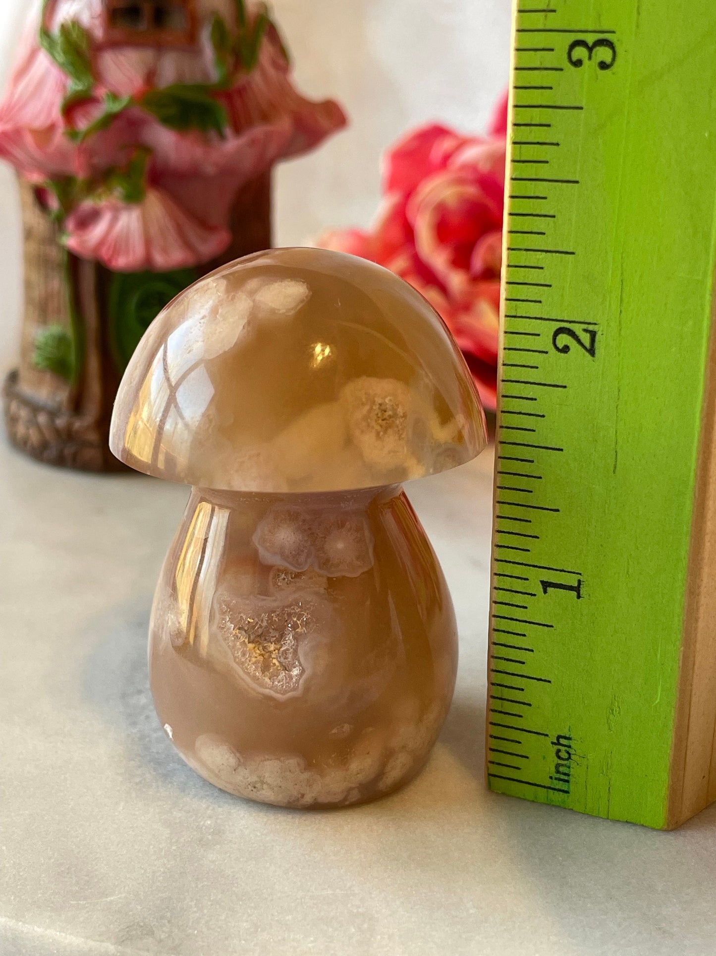 Beautiful Flower agate mushroom