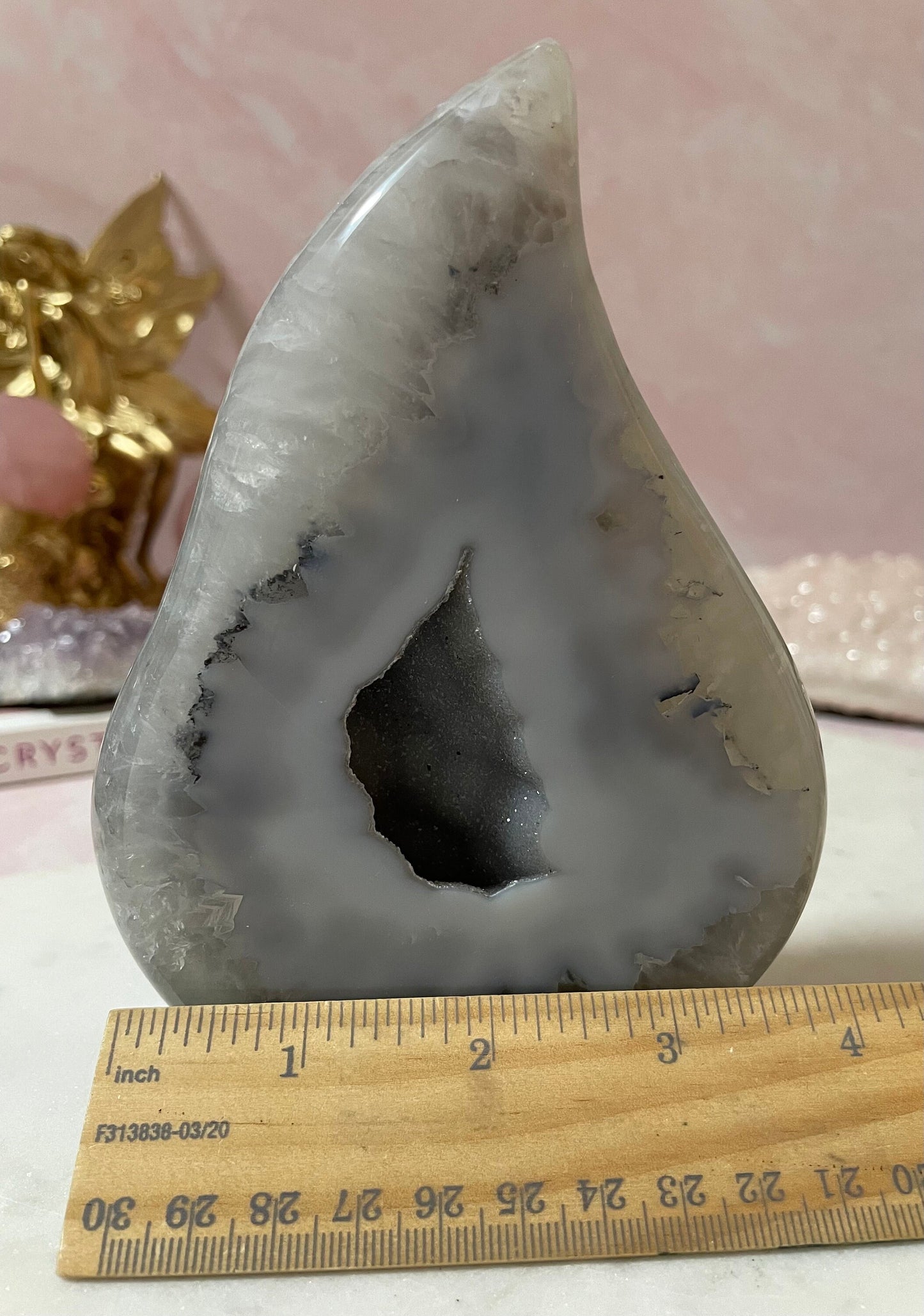 Stunning druzy agate flame from Brazil