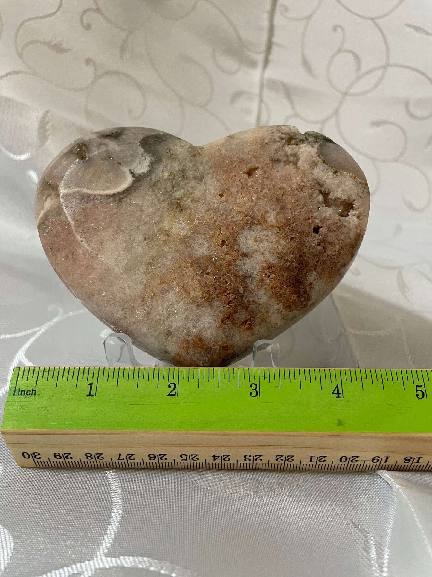 Gorgeous pink amethyst heart from Brazil