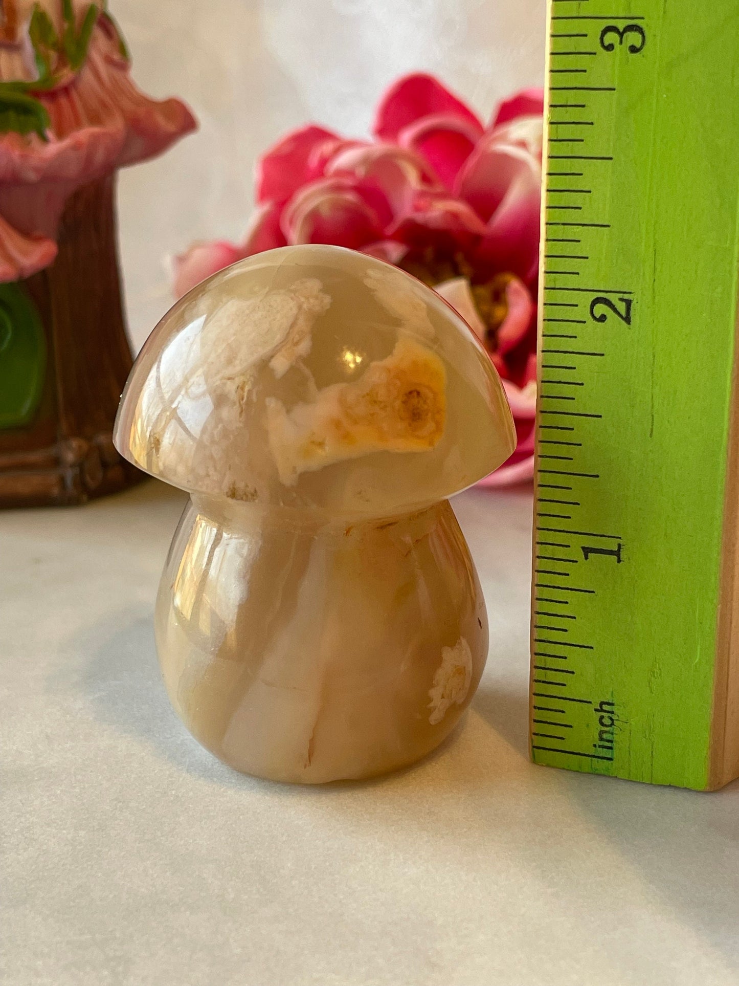Beautiful Flower agate mushroom