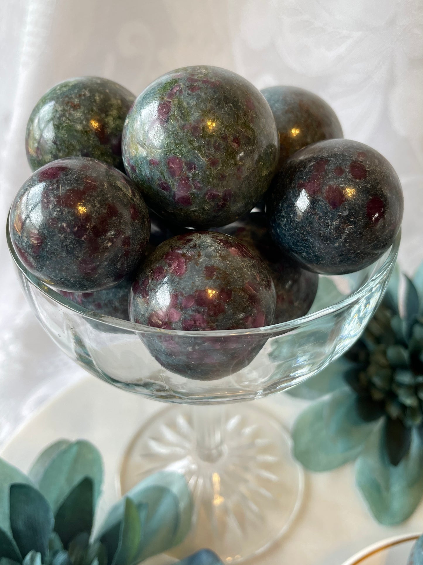 Ruby in Kyanite Sphere