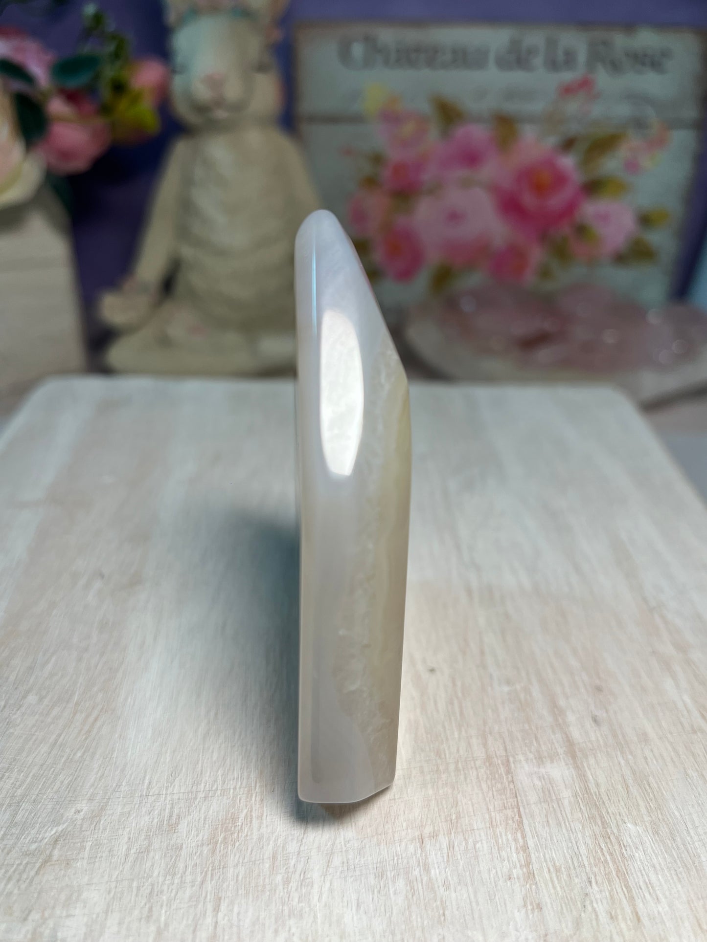 Beautiful Creamy Druzy agate tower