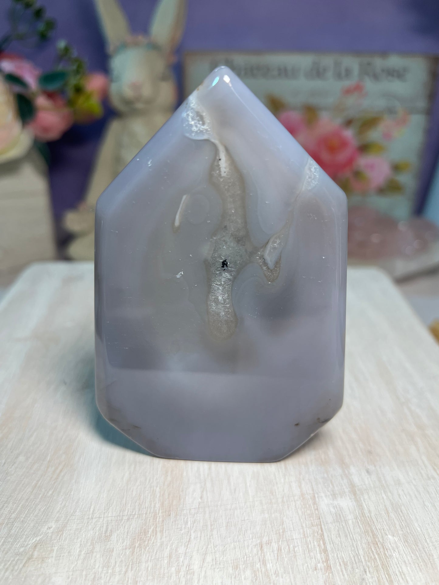Beautiful Druzy agate tower