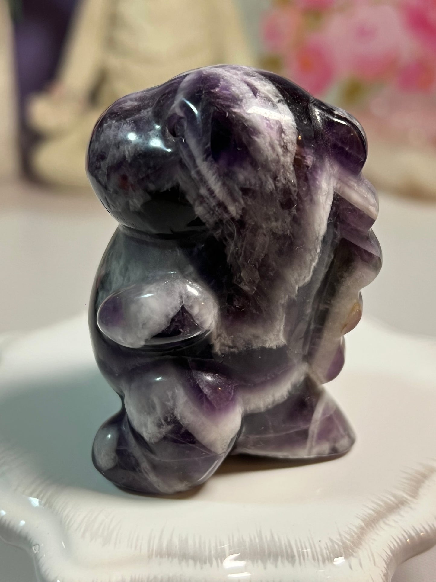 Dream Amethyst Dino Carving