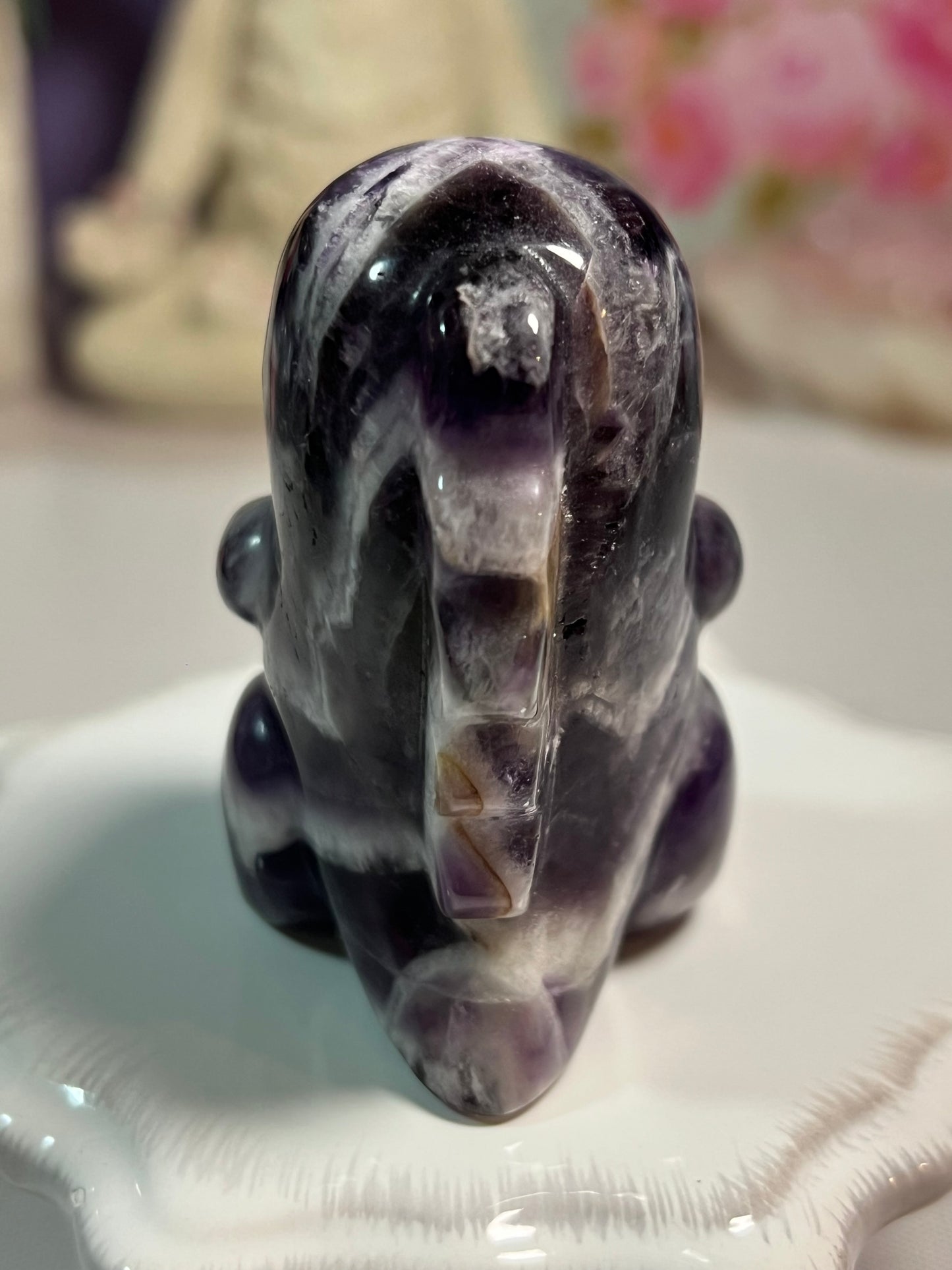 Dream Amethyst Dino Carving