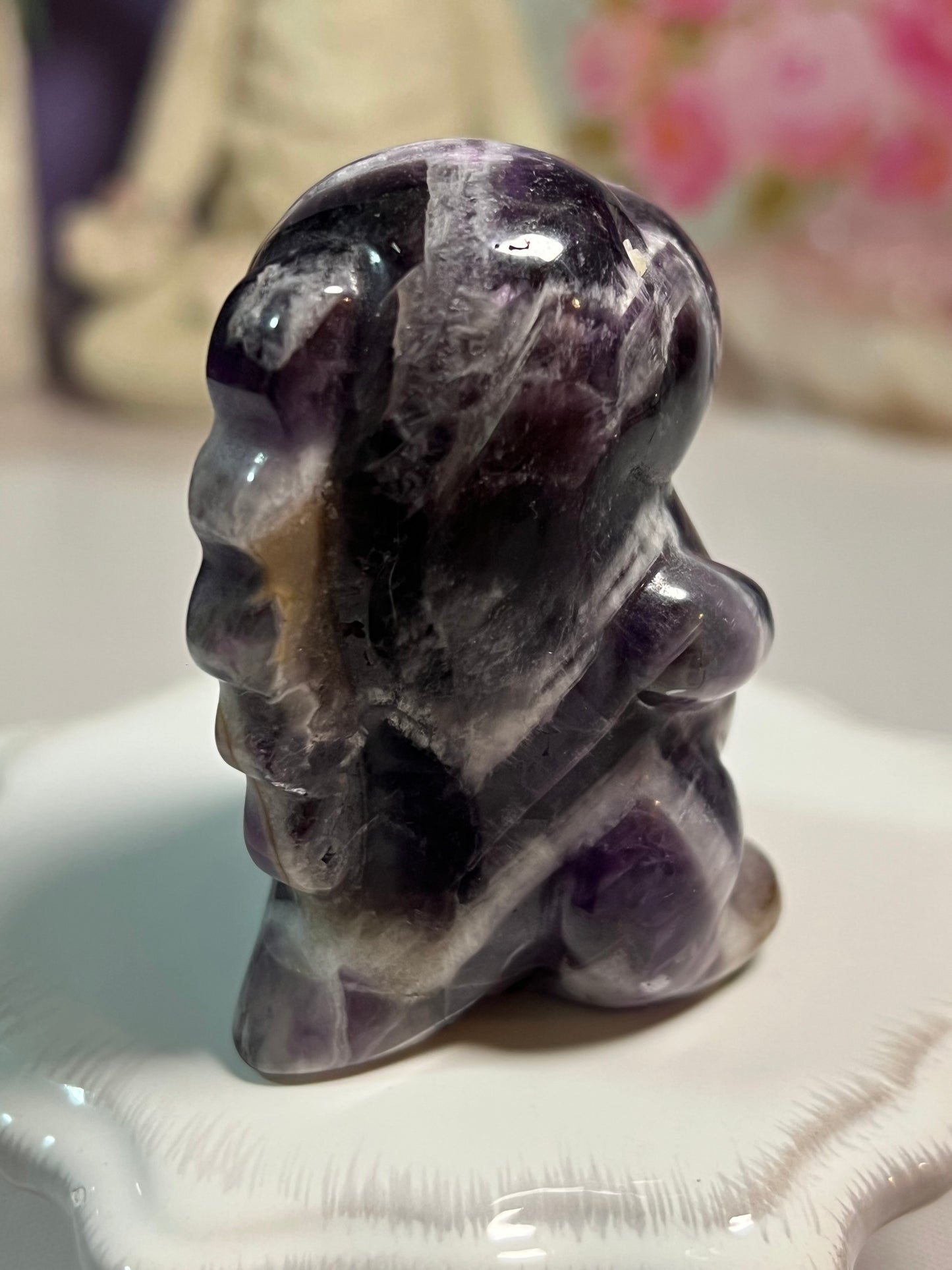 Dream Amethyst Dino Carving