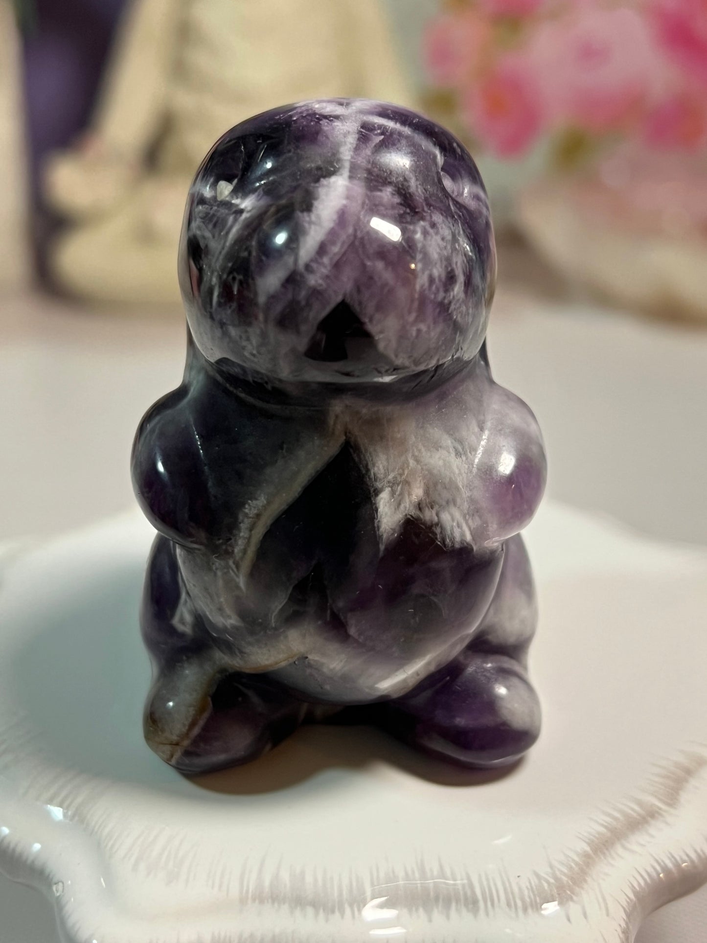Dream Amethyst Dino Carving