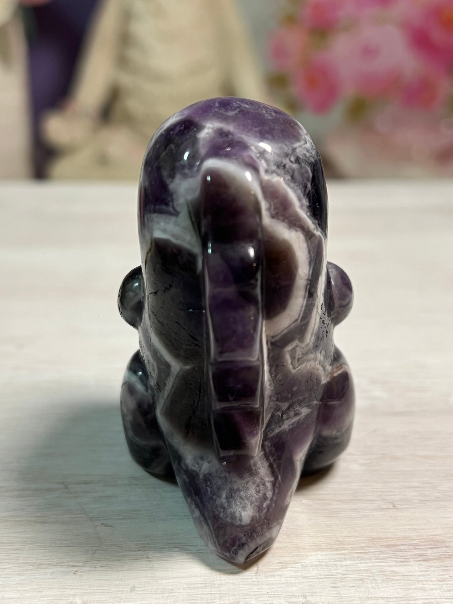 Dream Amethyst Dino Carving
