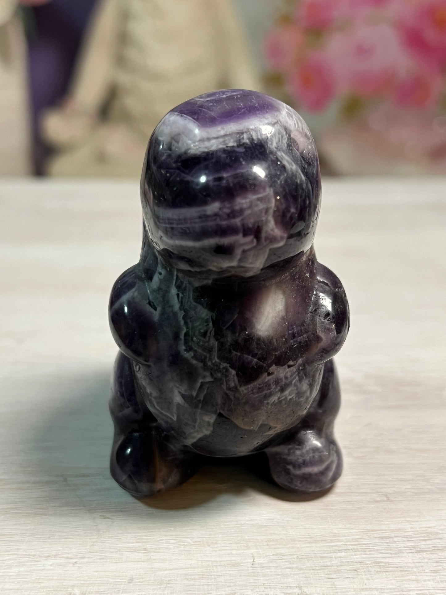 Dream Amethyst Dino Carving