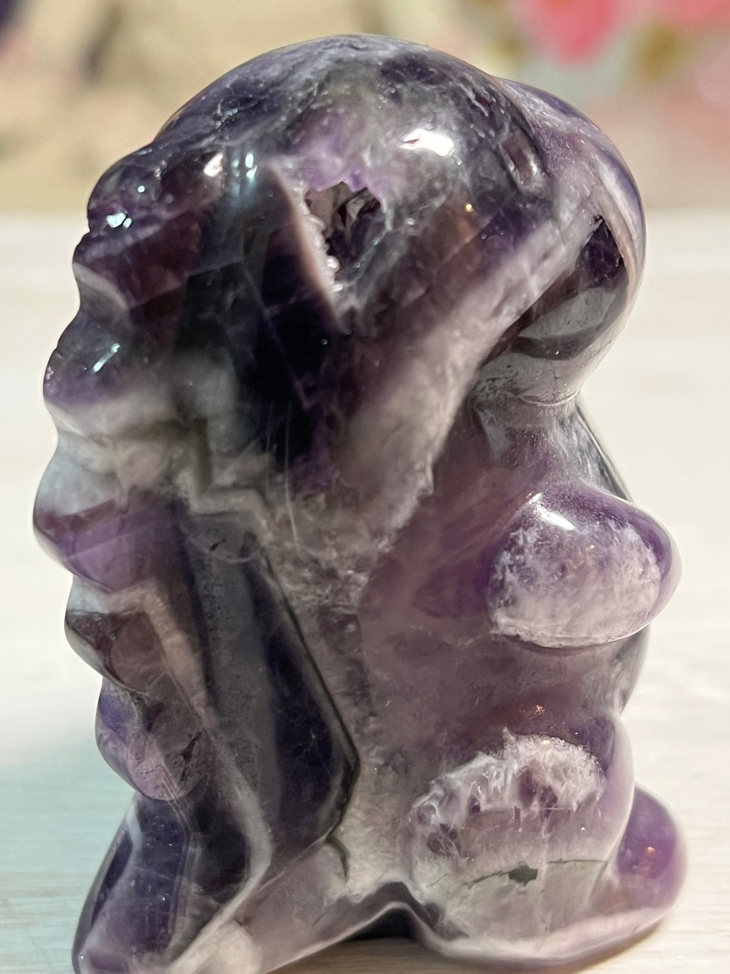 Dream Amethyst Dino Carving
