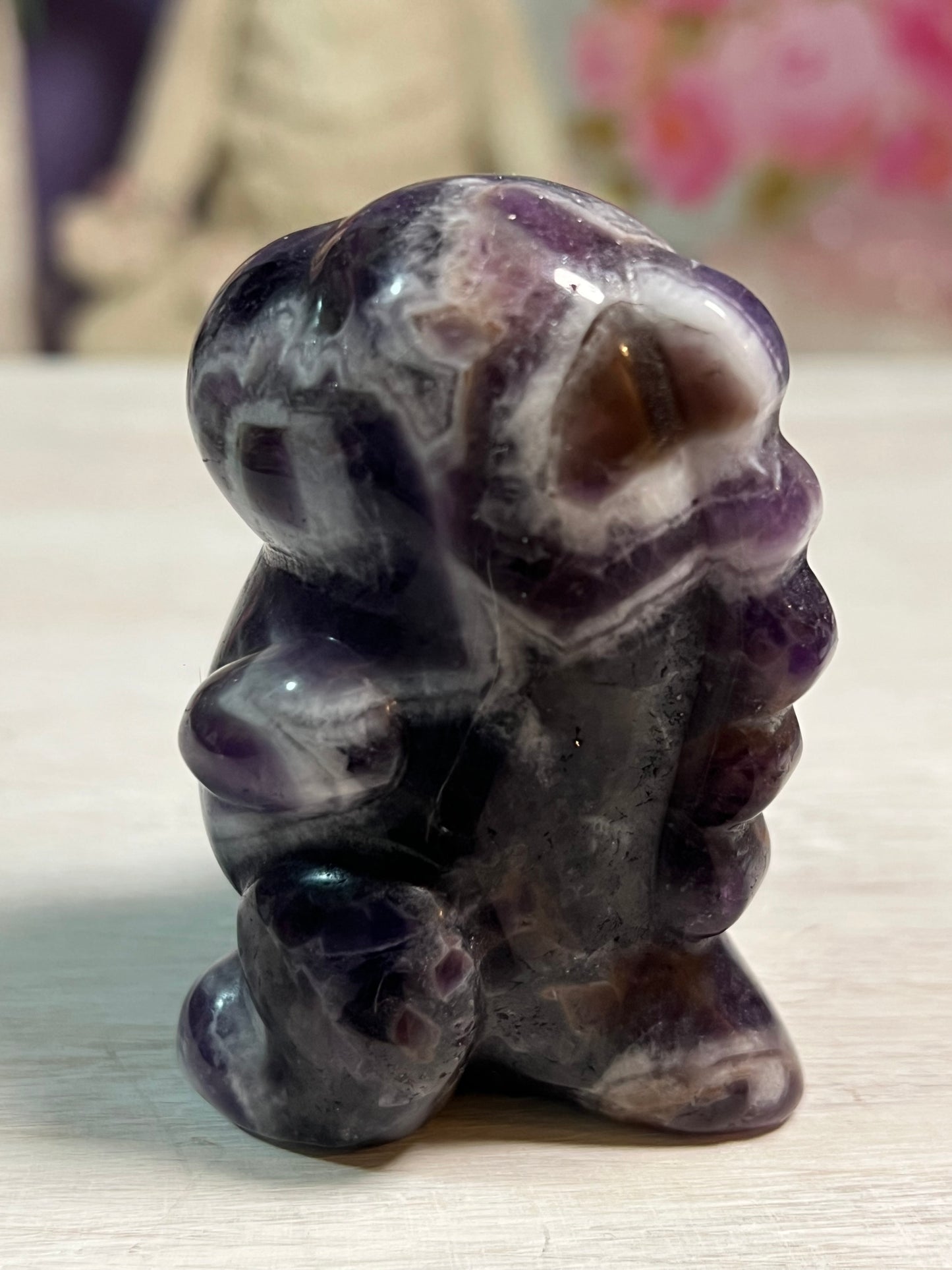 Dream Amethyst Dino Carving
