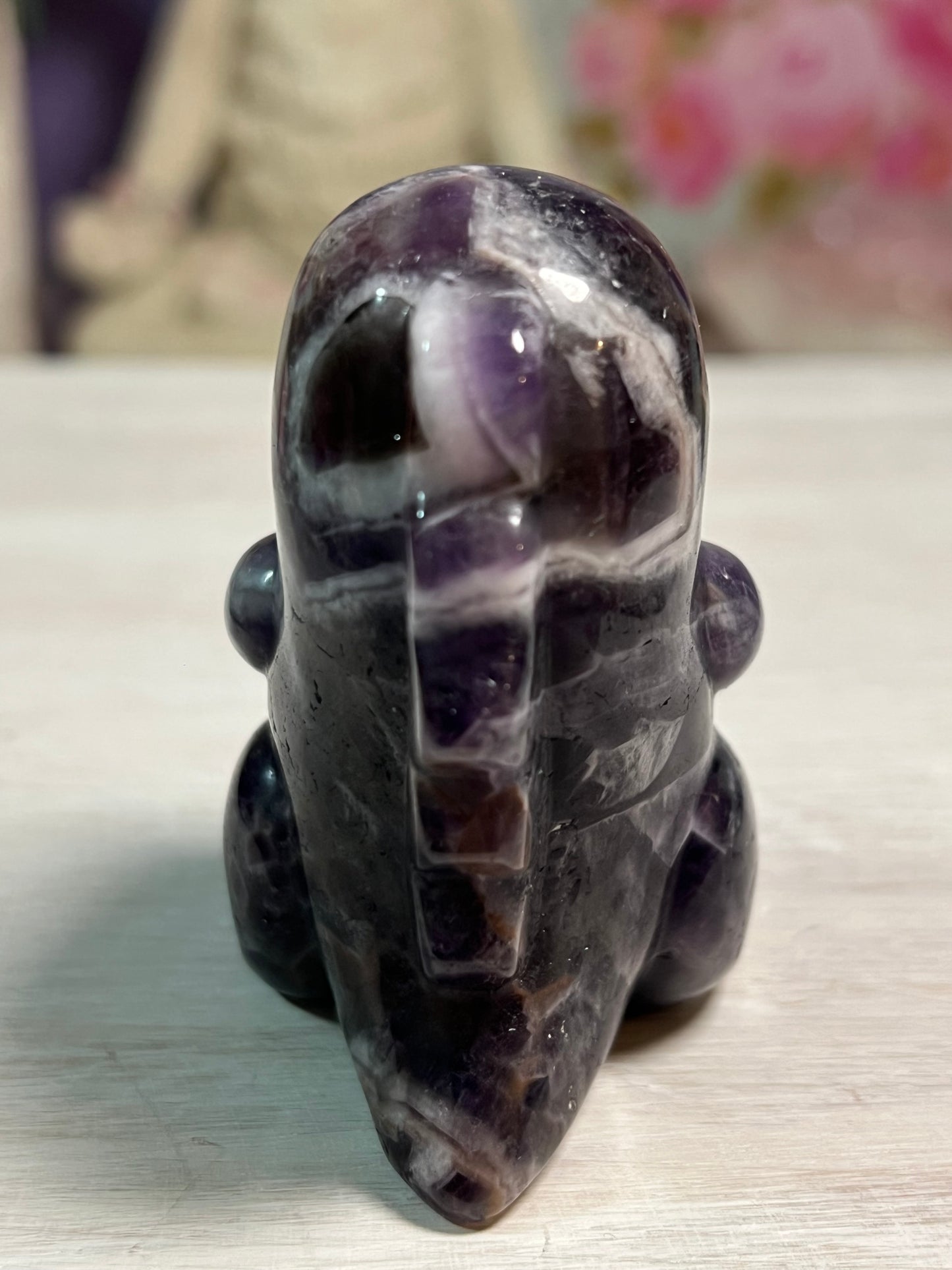 Dream Amethyst Dino Carving