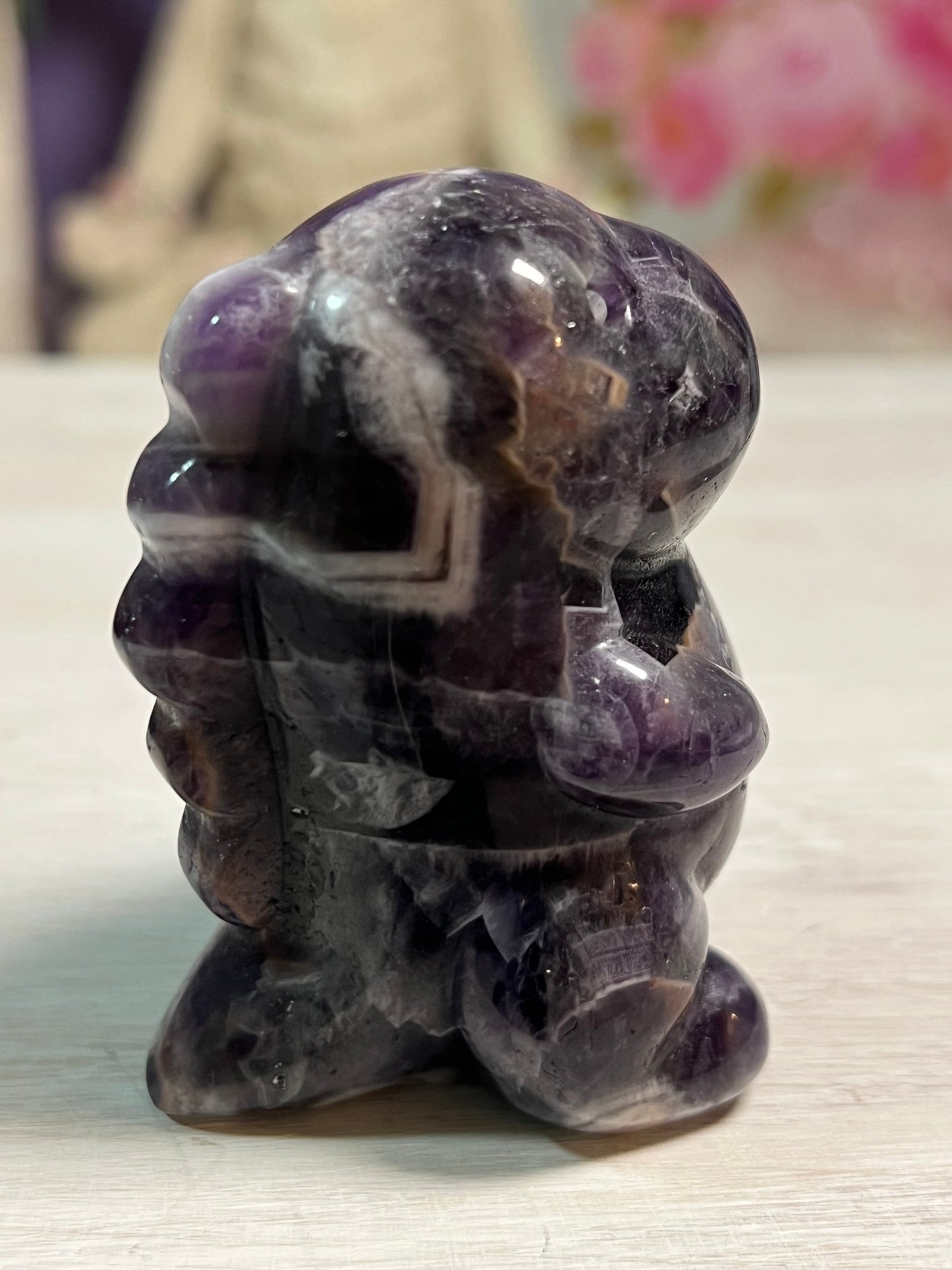 Dream Amethyst Dino Carving