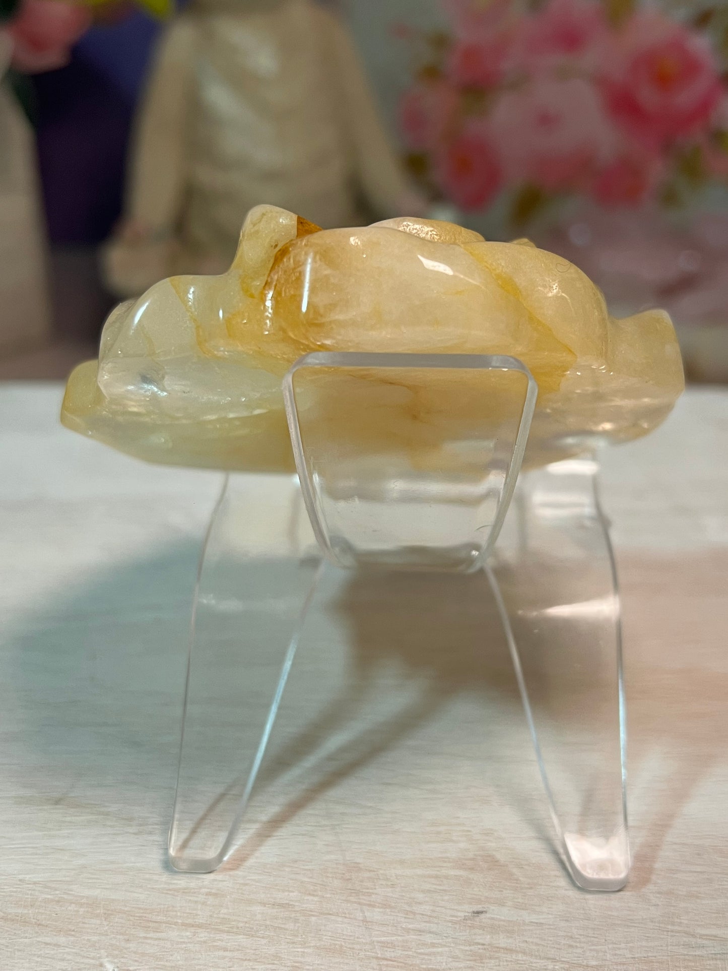 Beautiful Golden Healer Rose Carving