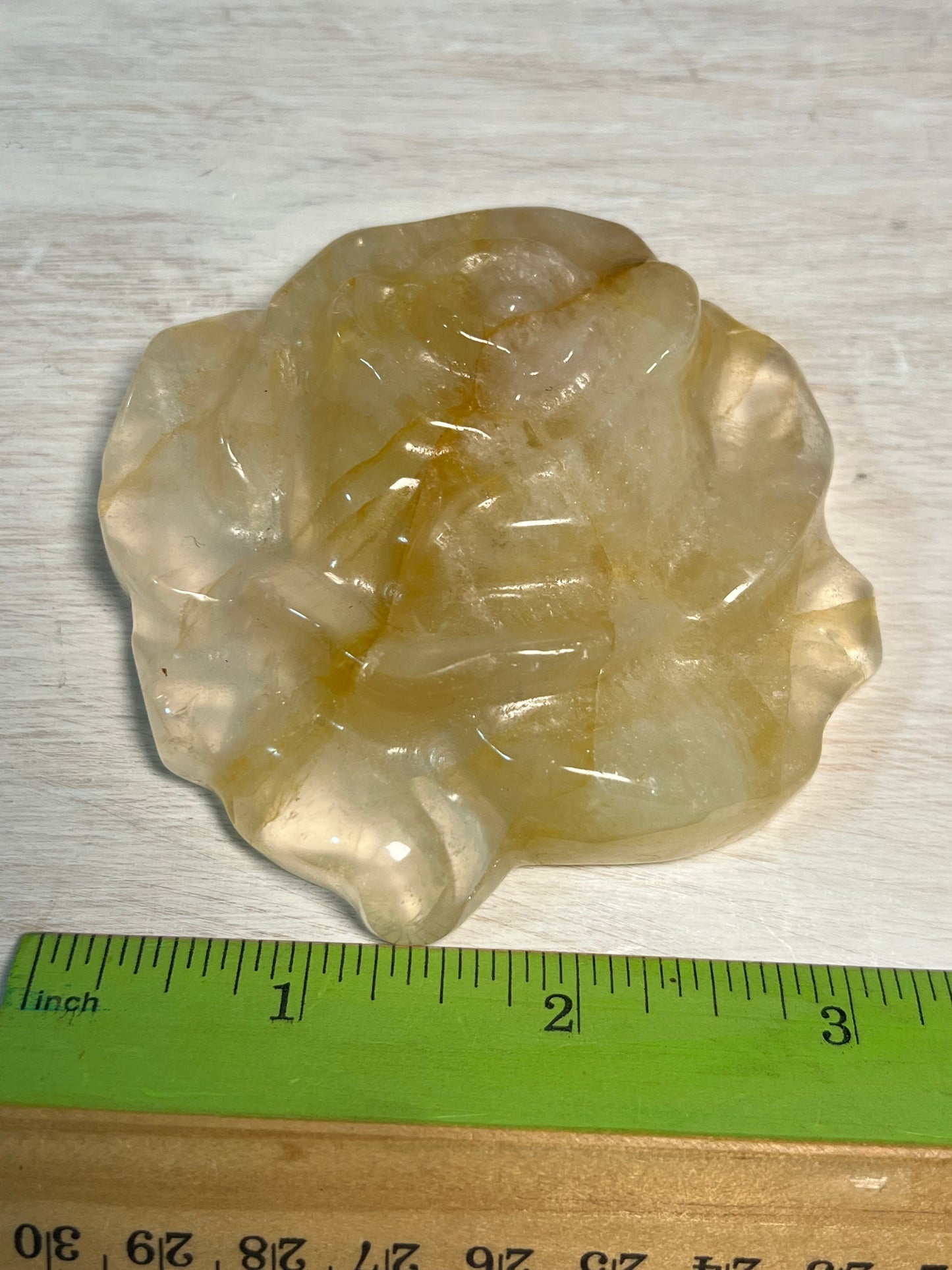 Beautiful Golden Healer Rose Carving