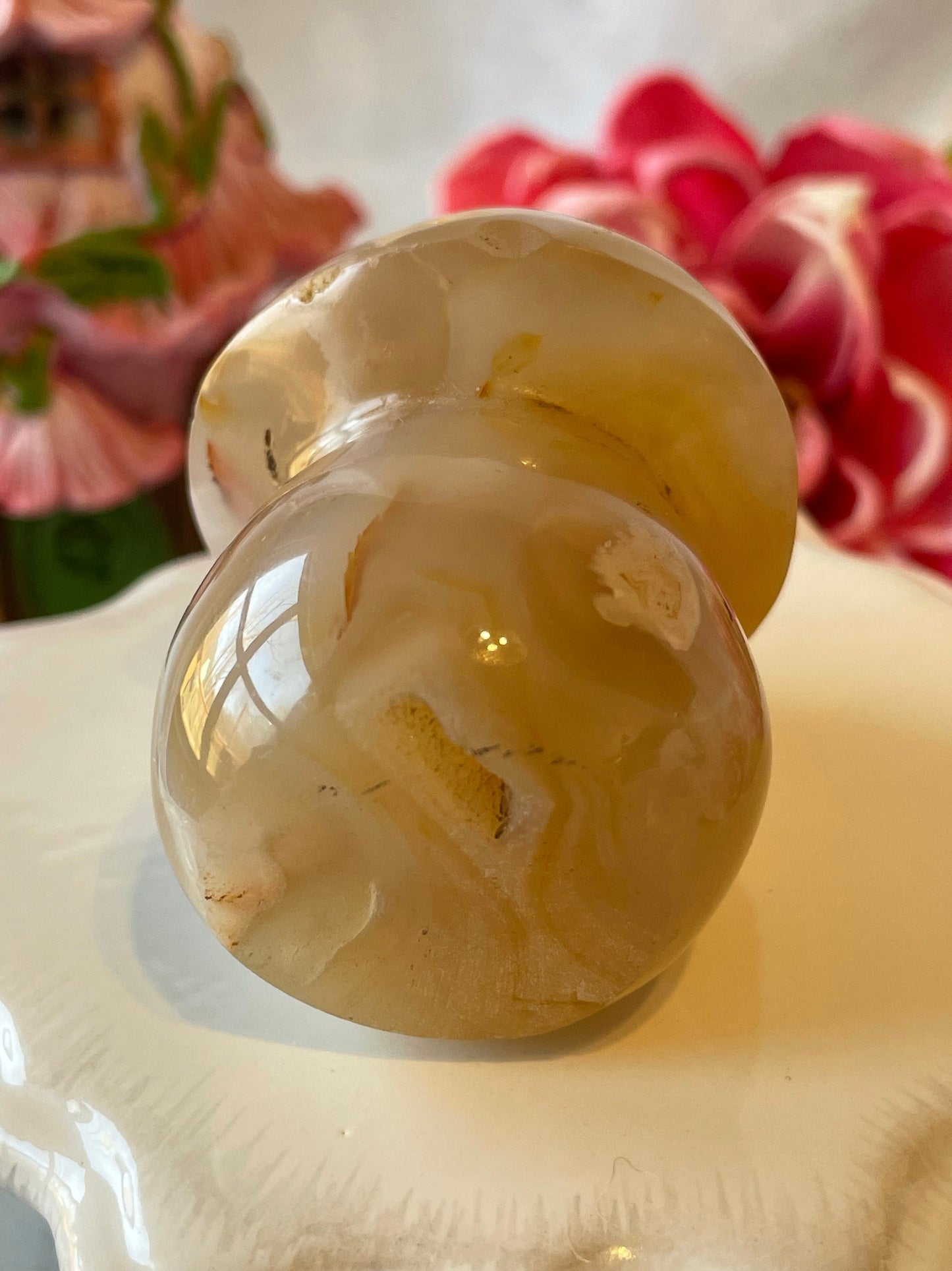 Beautiful Flower agate mushroom