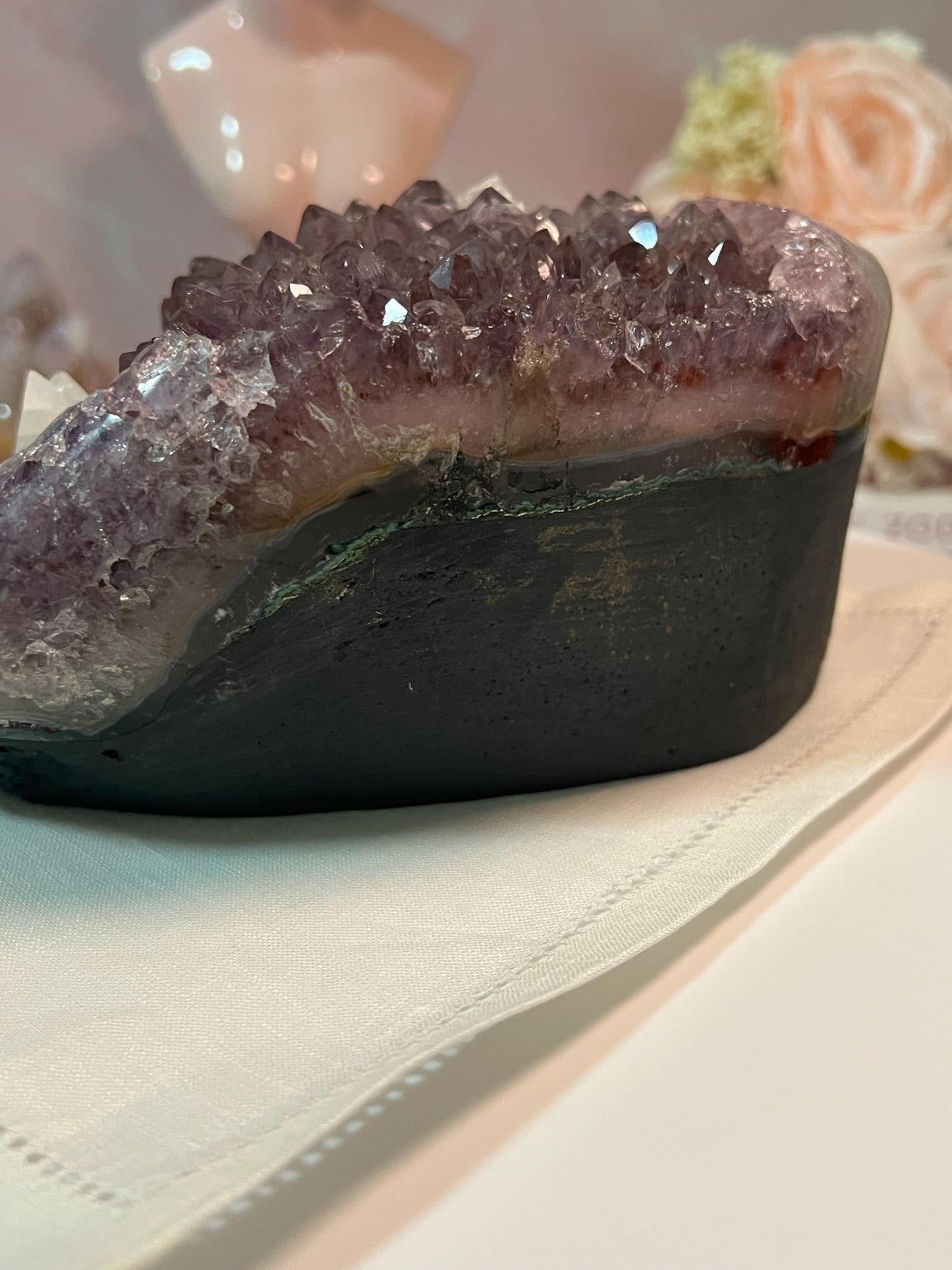 Stunning Amethyst Formation with calcite (from Brazil)