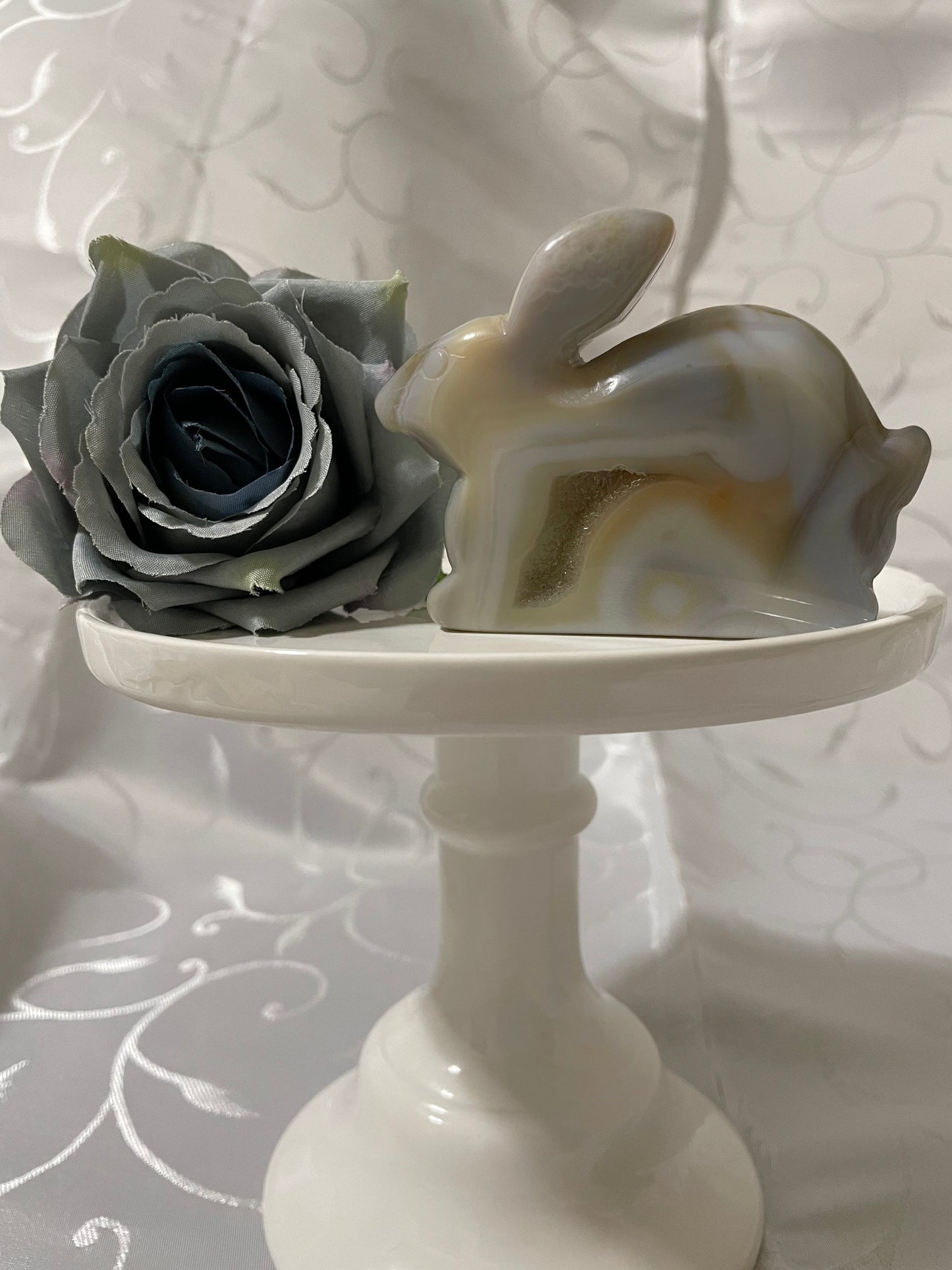 Darling druzy agate bunny