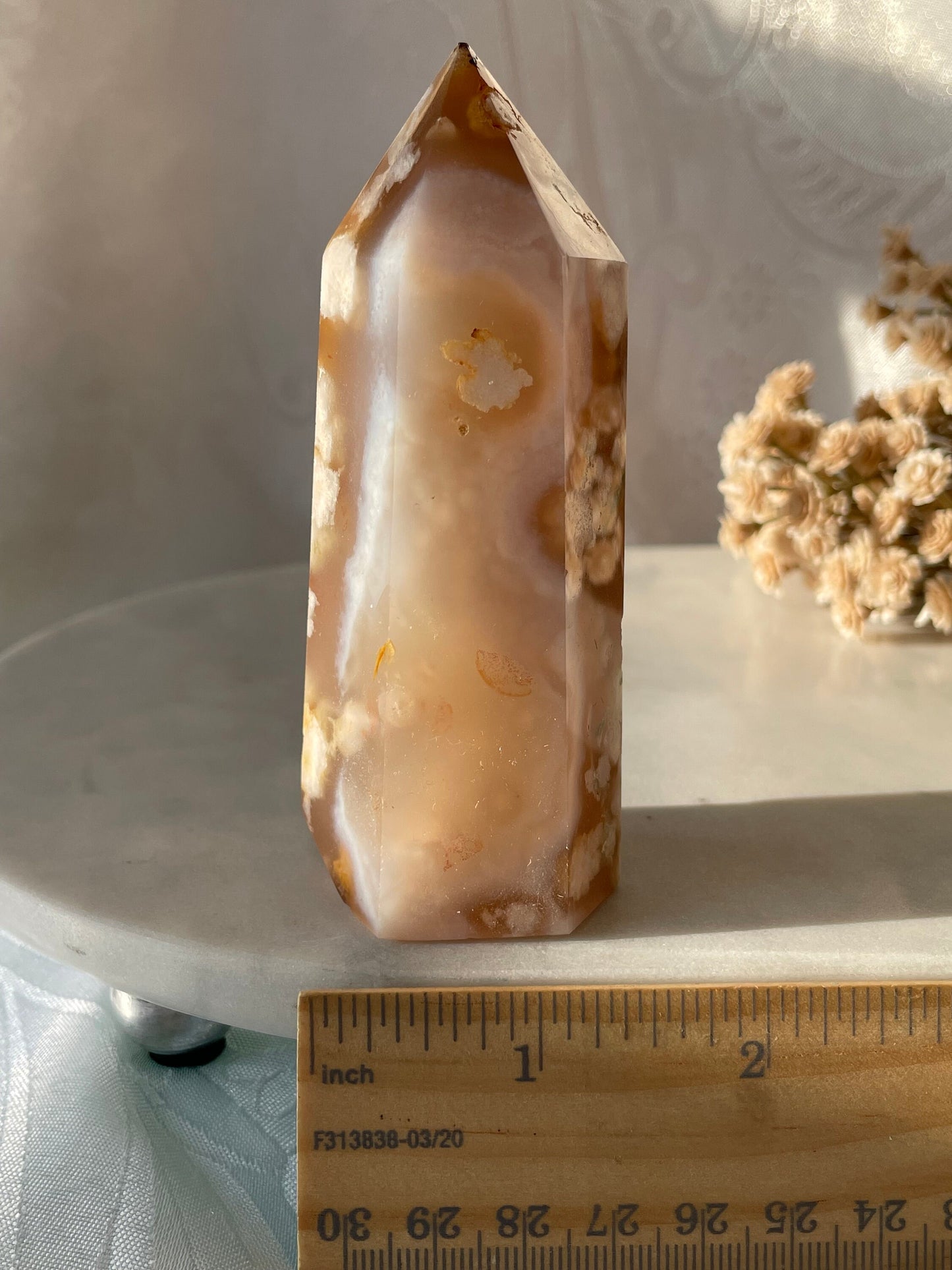 Gorgeous Flower agate point from Madagascar