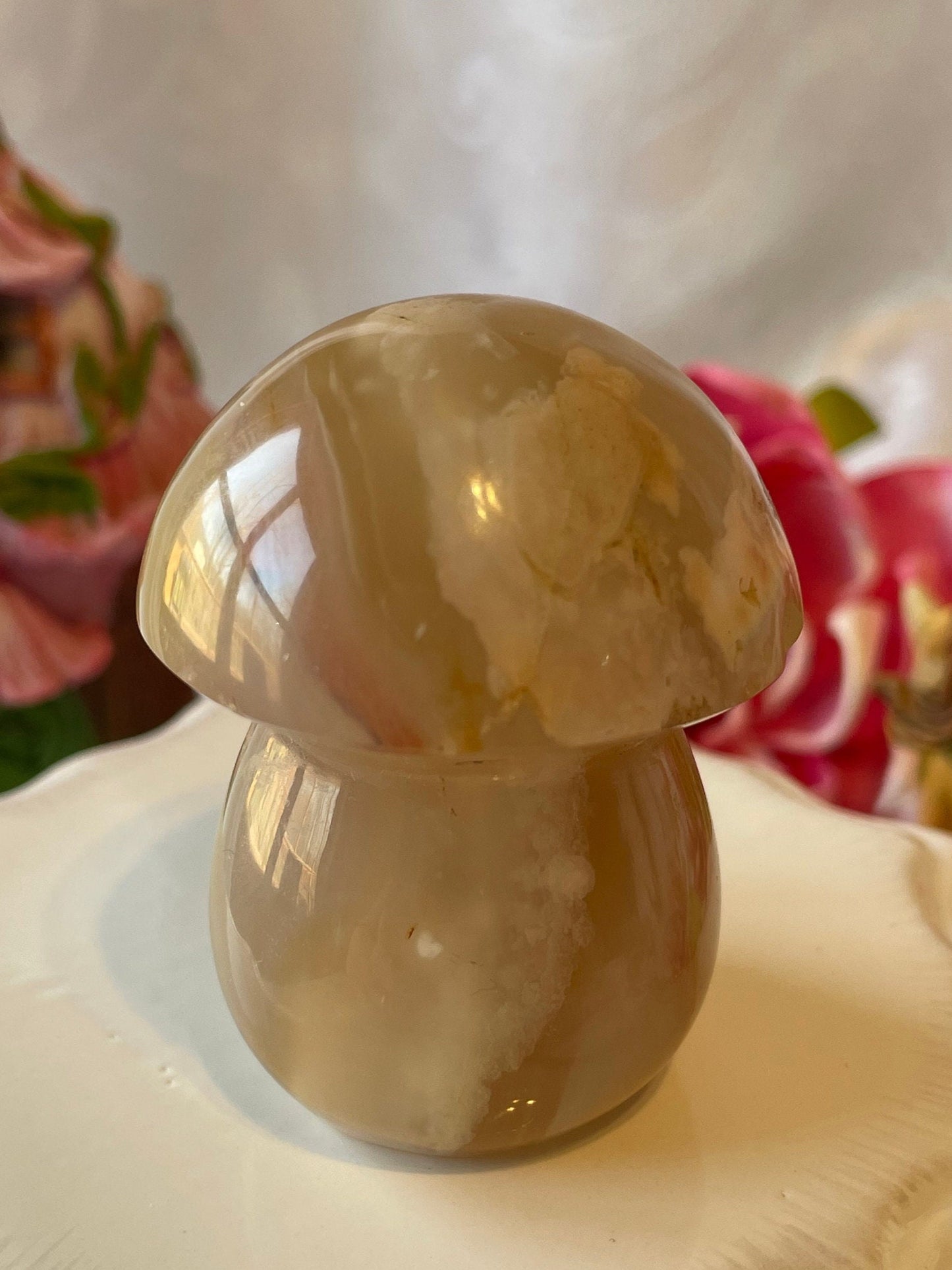 Beautiful Flower agate mushroom