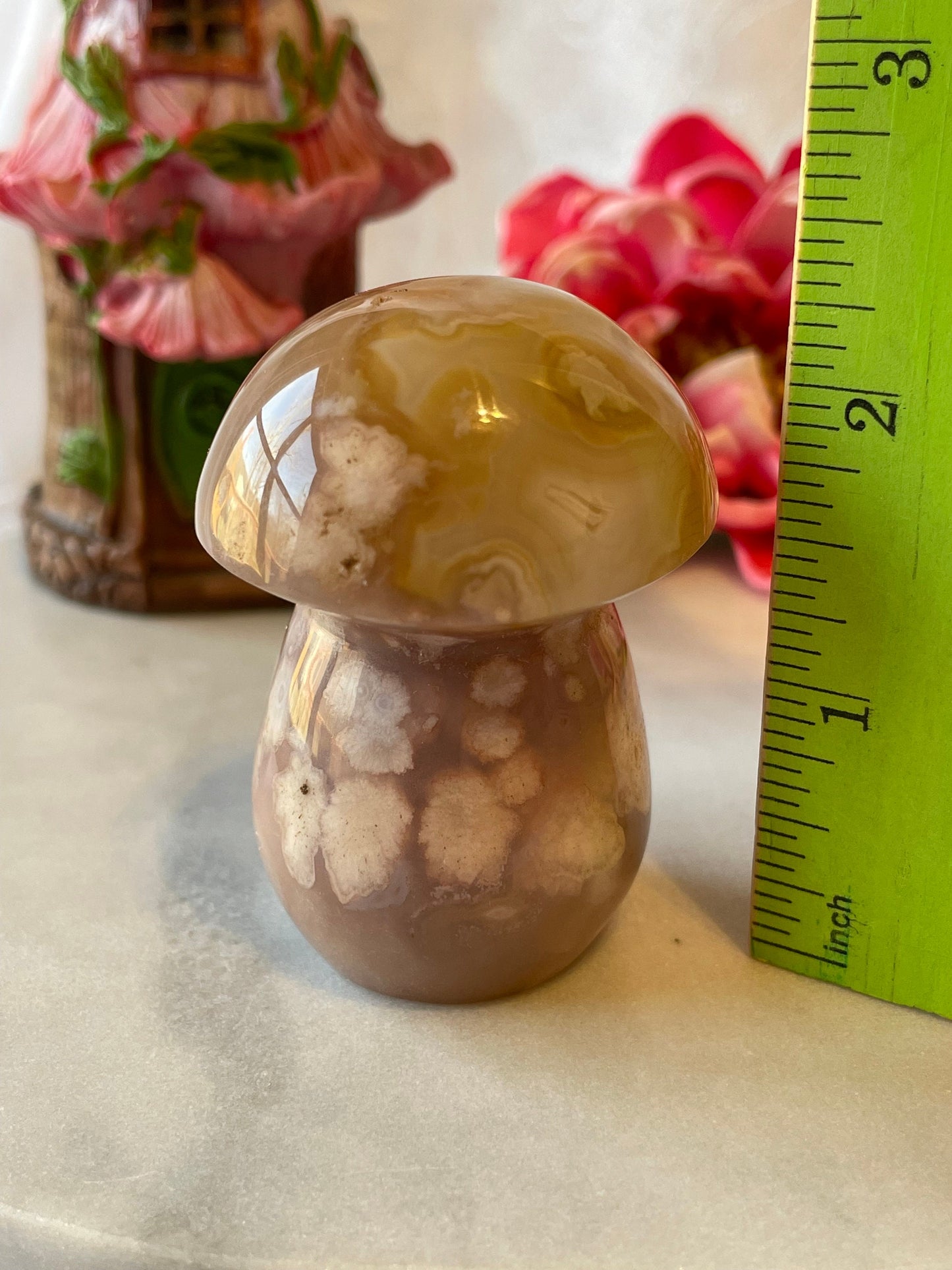 Beautiful Flower agate mushroom