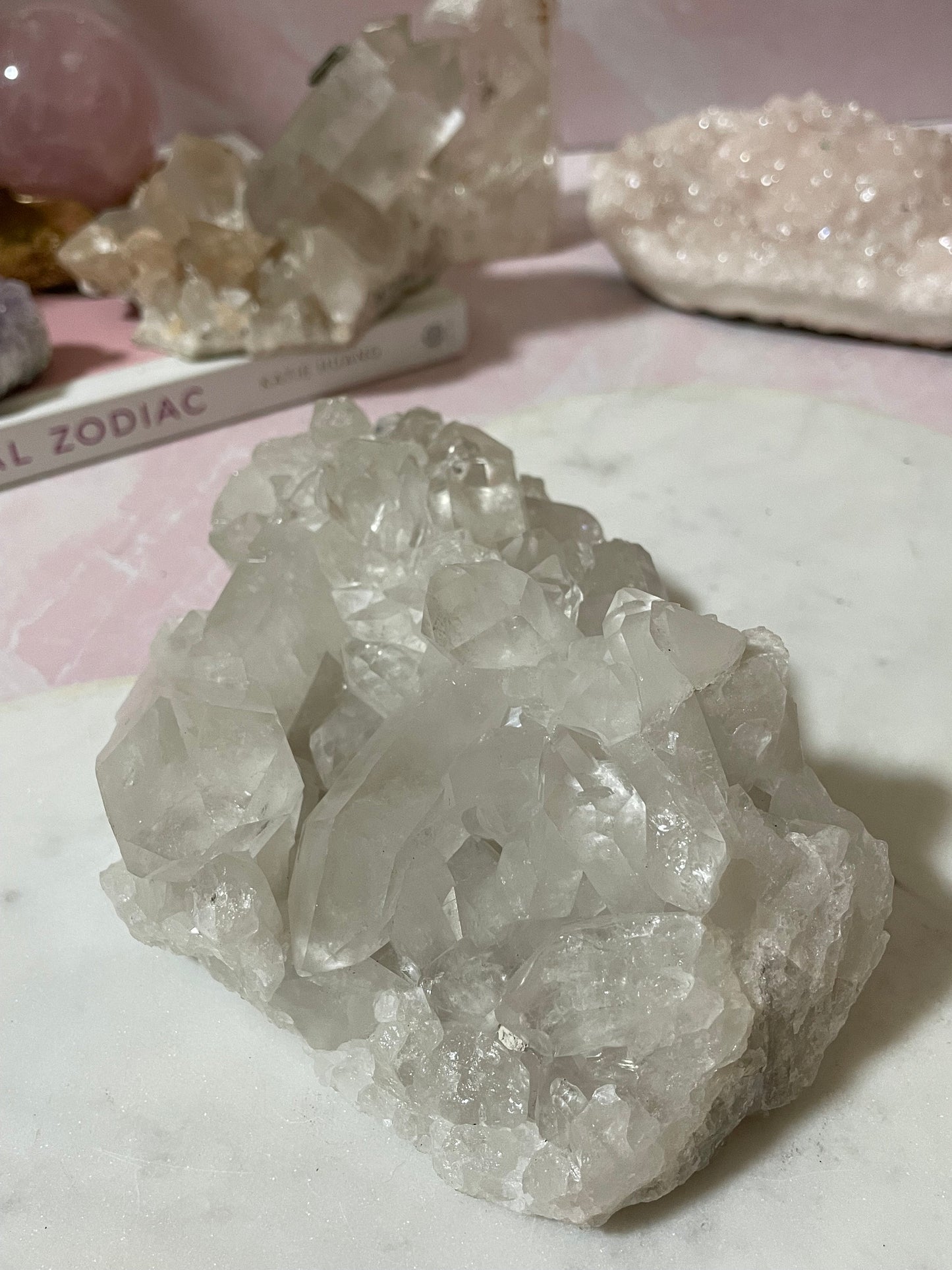 Beautiful clear quartz cluster  from Brazil