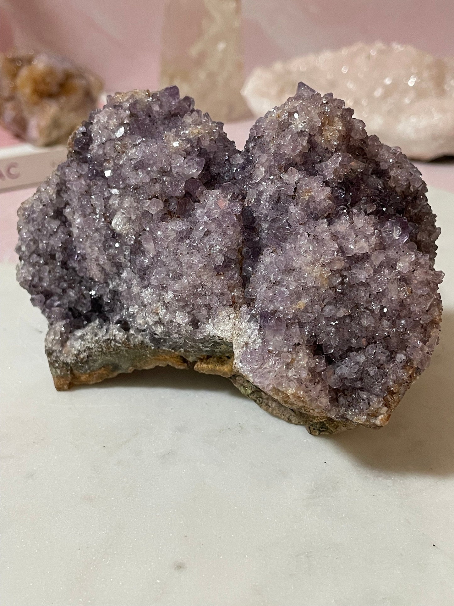 Stunning Amethyst Formation with beautiful light/dark colored amethyst crystals (from Brazil)