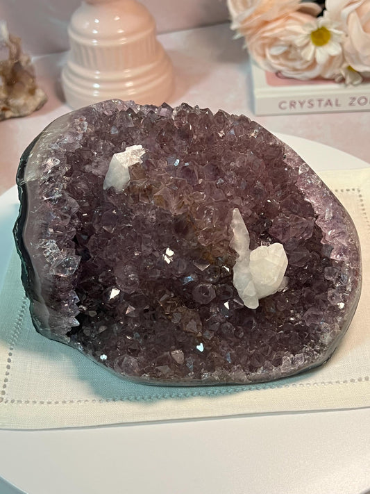 Stunning Amethyst Formation with calcite (from Brazil)