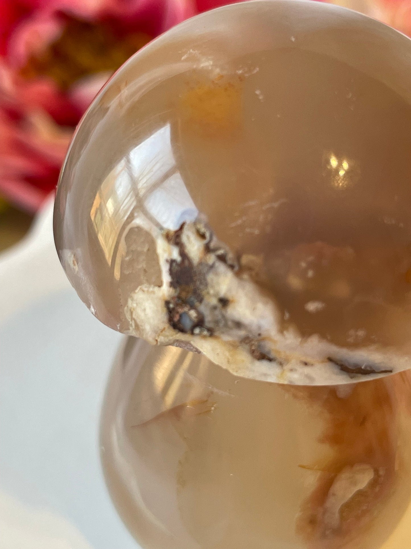 Beautiful Flower agate mushroom