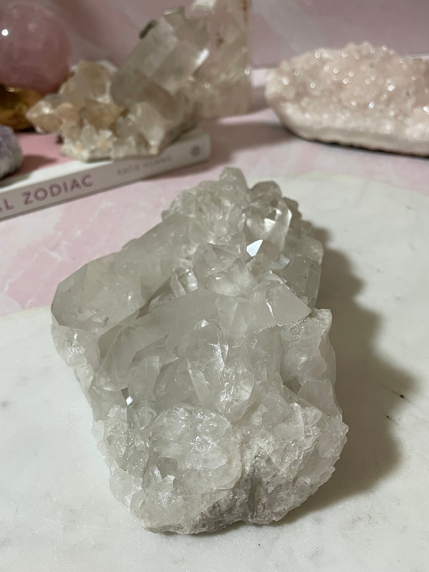 Beautiful clear quartz cluster  from Brazil