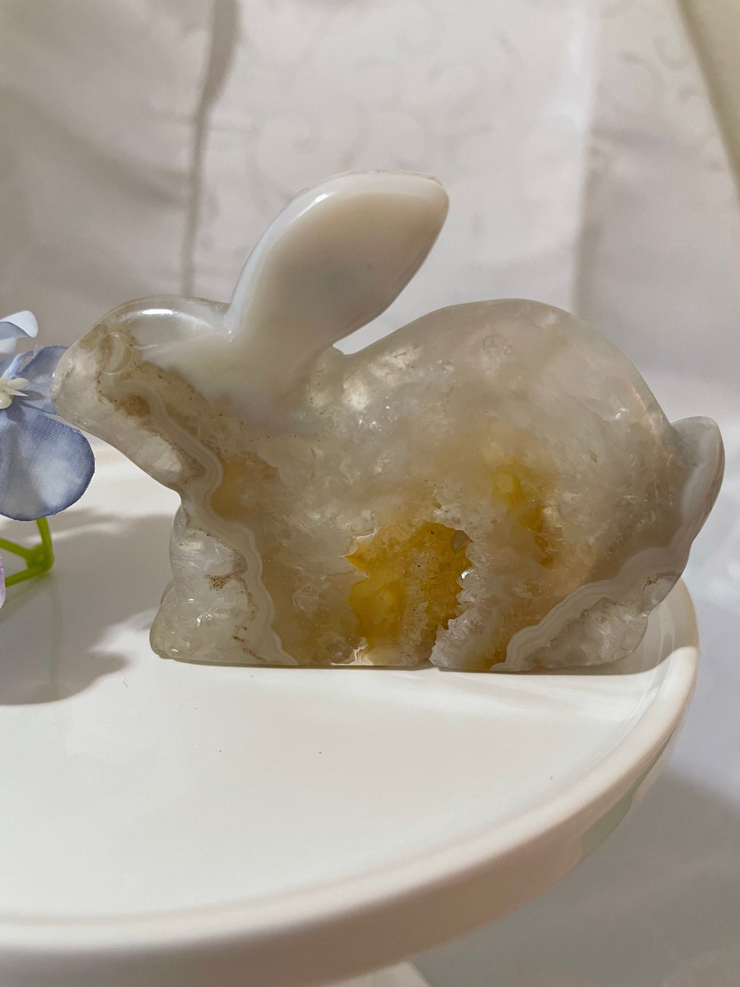 Druzy agate bunny