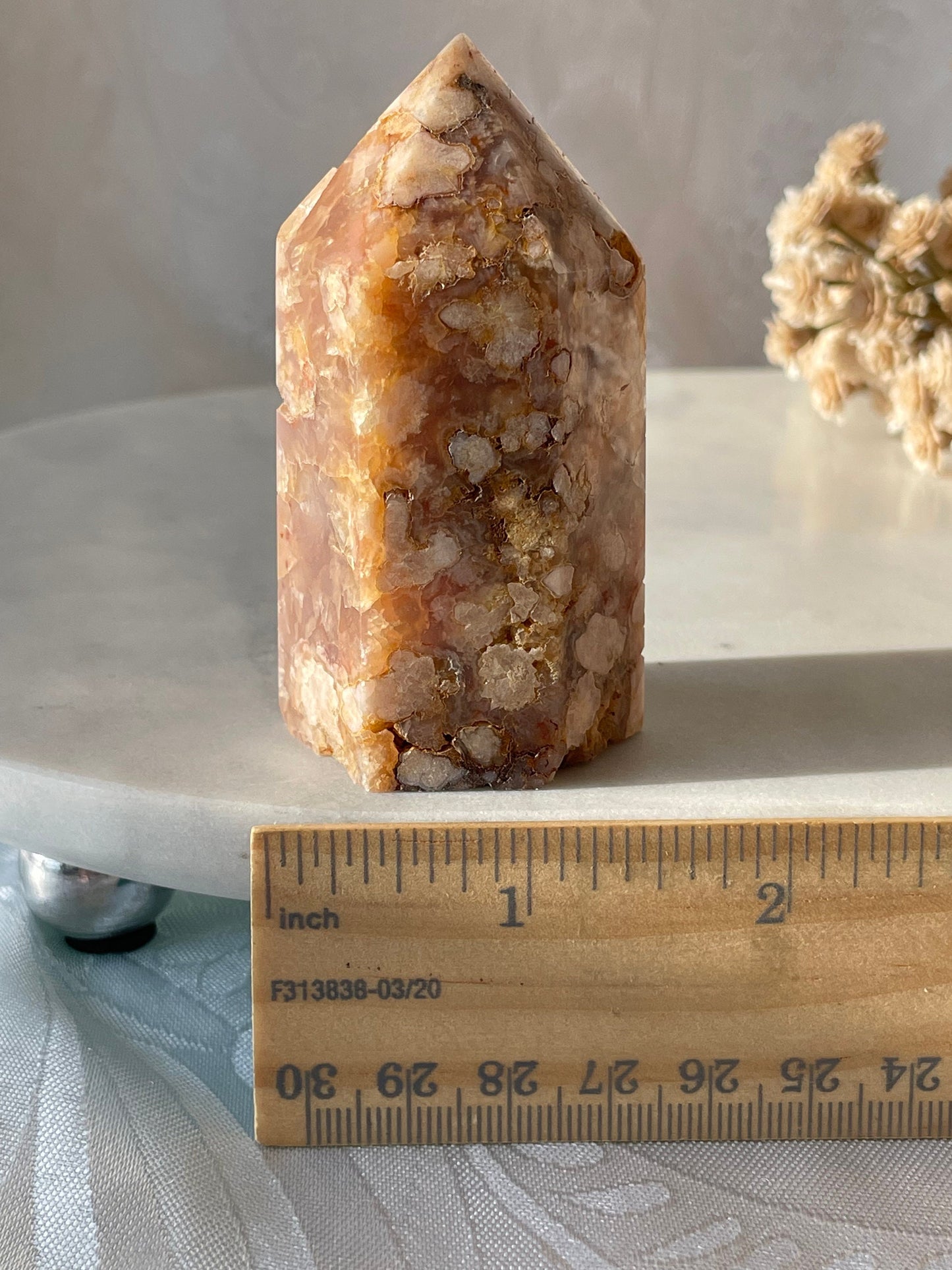 Gorgeous Flower agate point from Madagascar