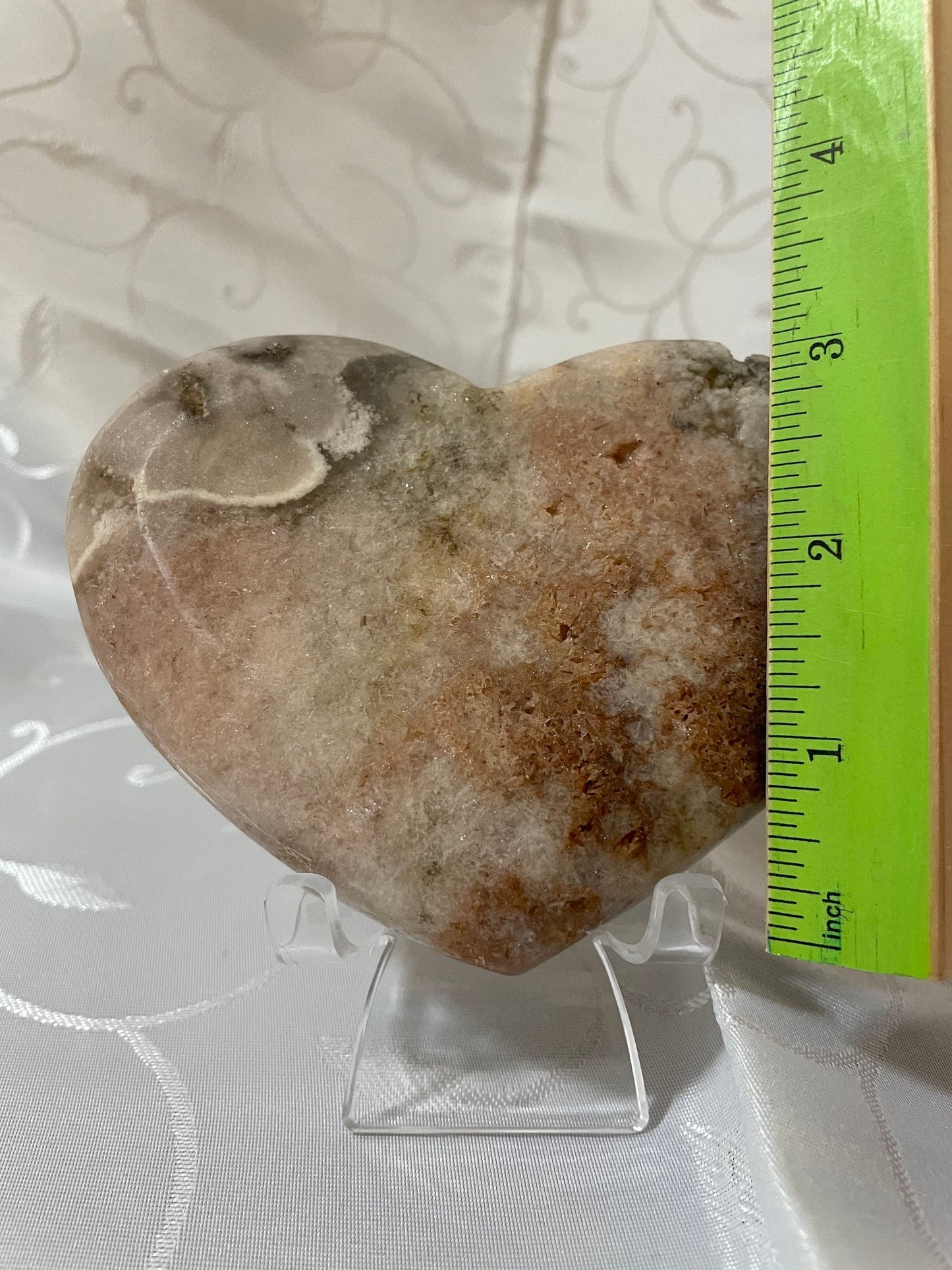 Gorgeous pink amethyst heart from Brazil