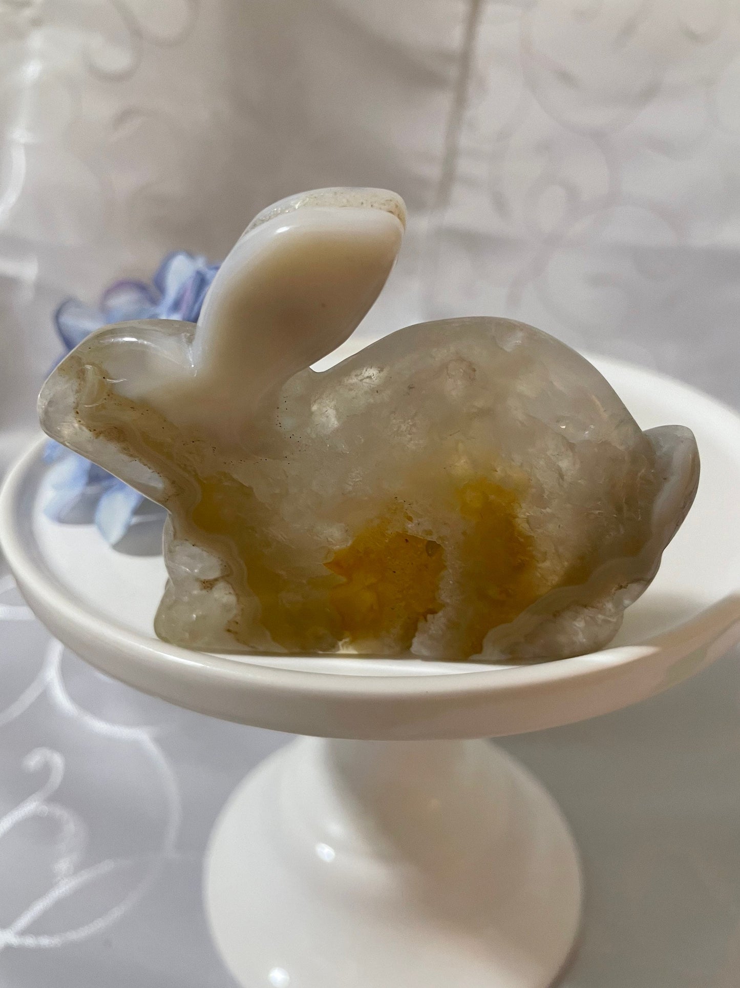 Druzy agate bunny