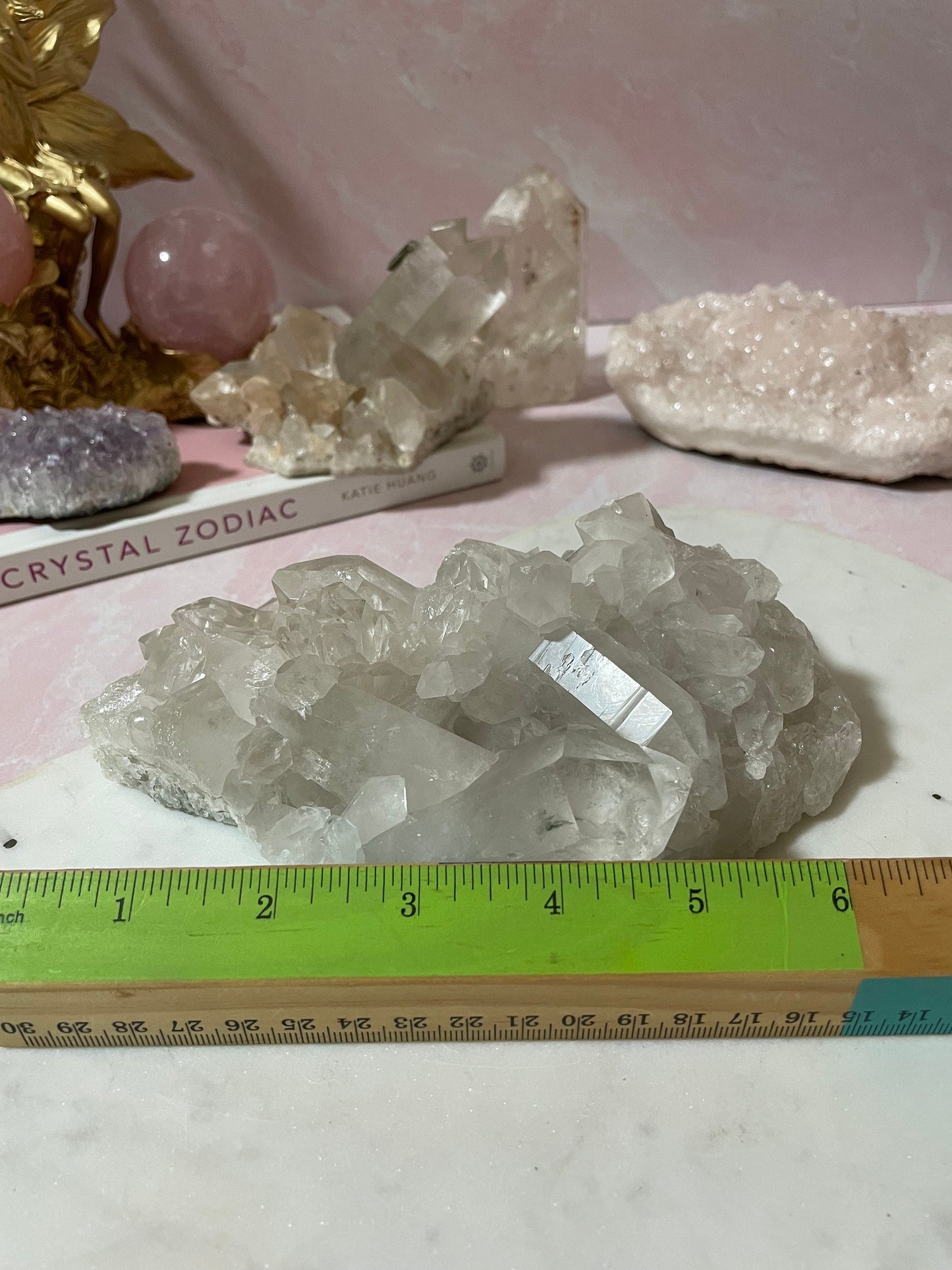 Beautiful clear quartz cluster  from Brazil