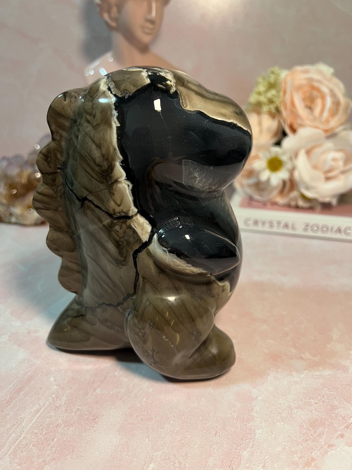 UV Reactive Volcanic Agate Dinosaur