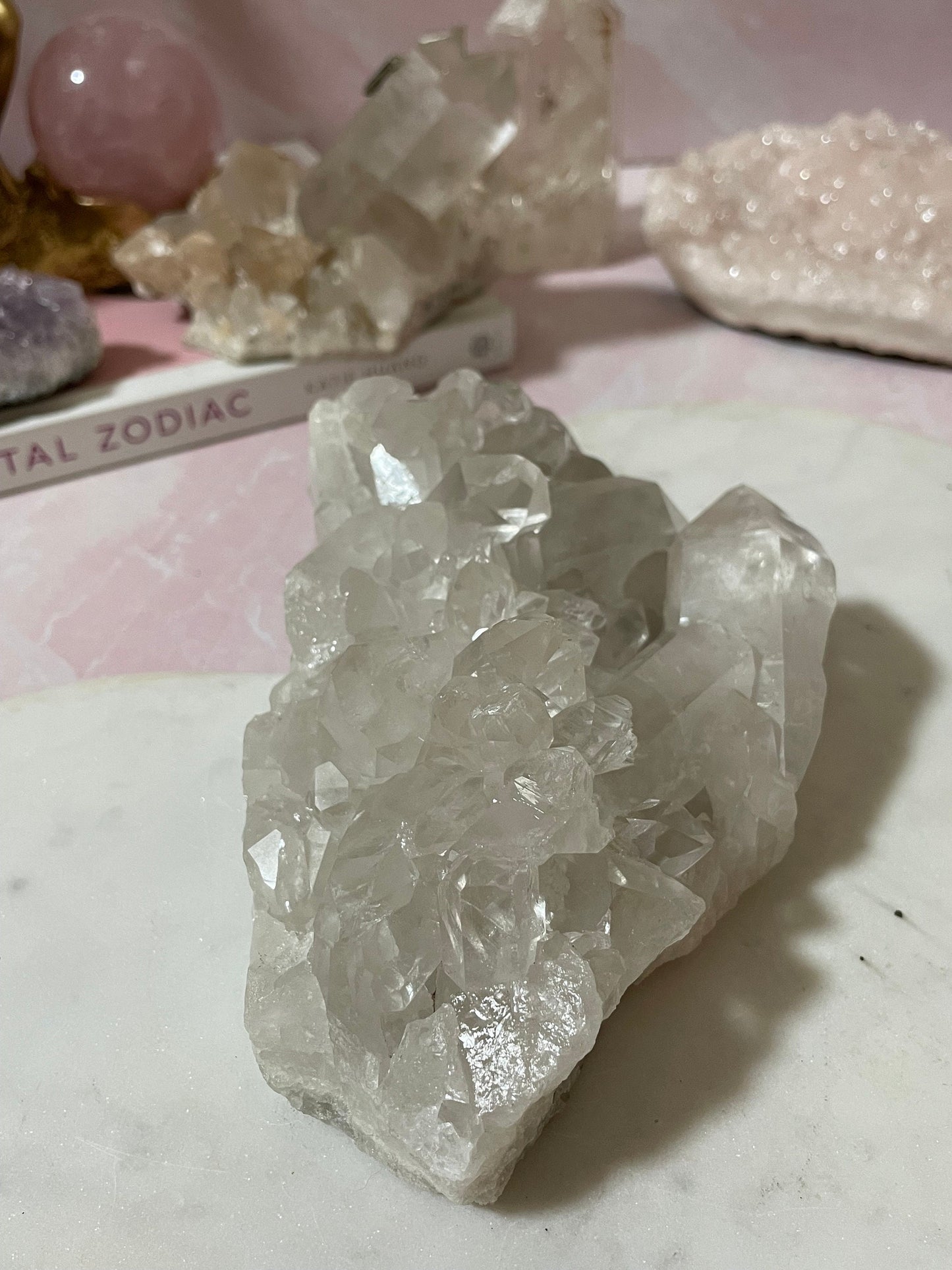 Beautiful clear quartz cluster  from Brazil