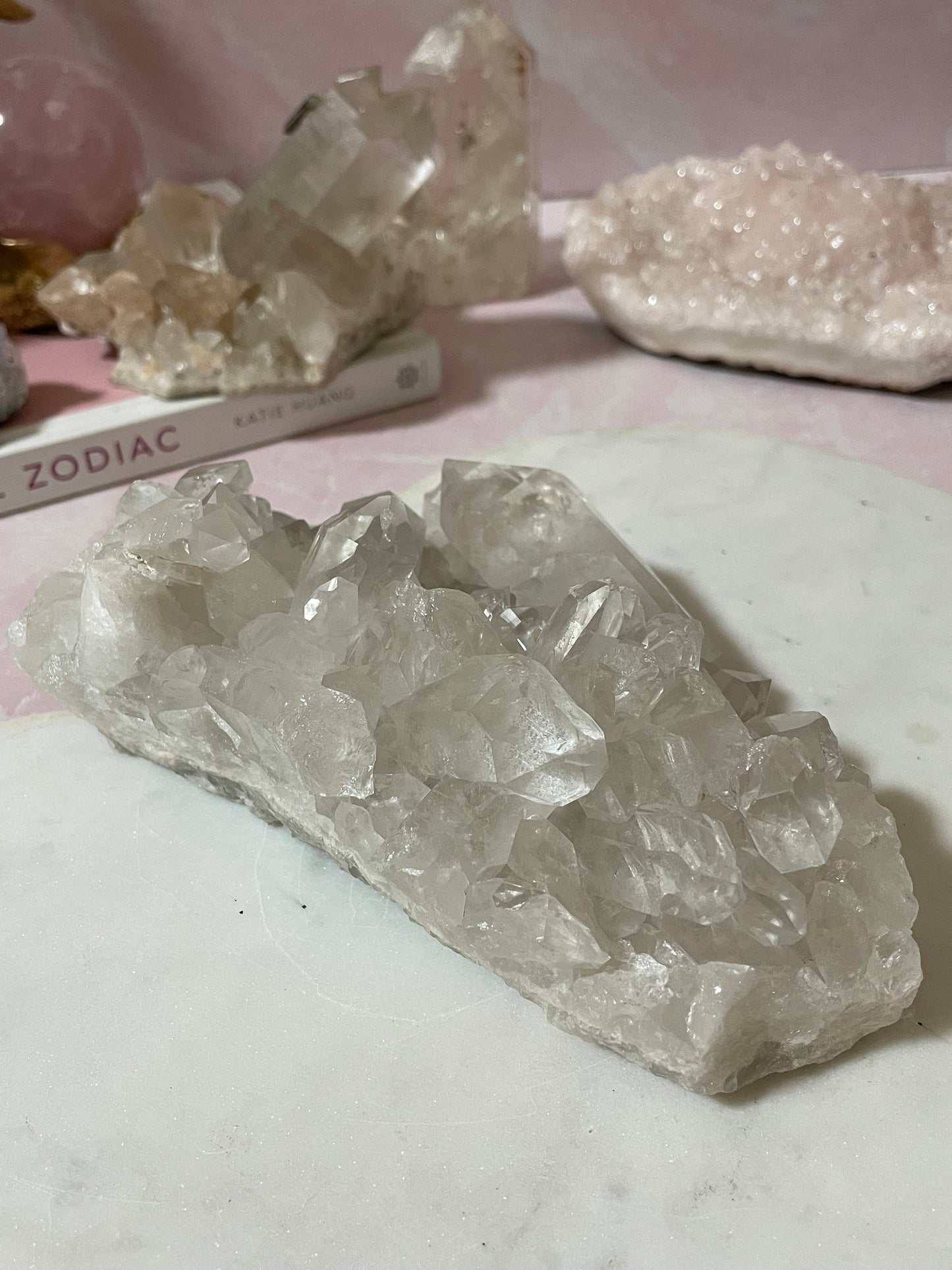 Beautiful clear quartz cluster  from Brazil