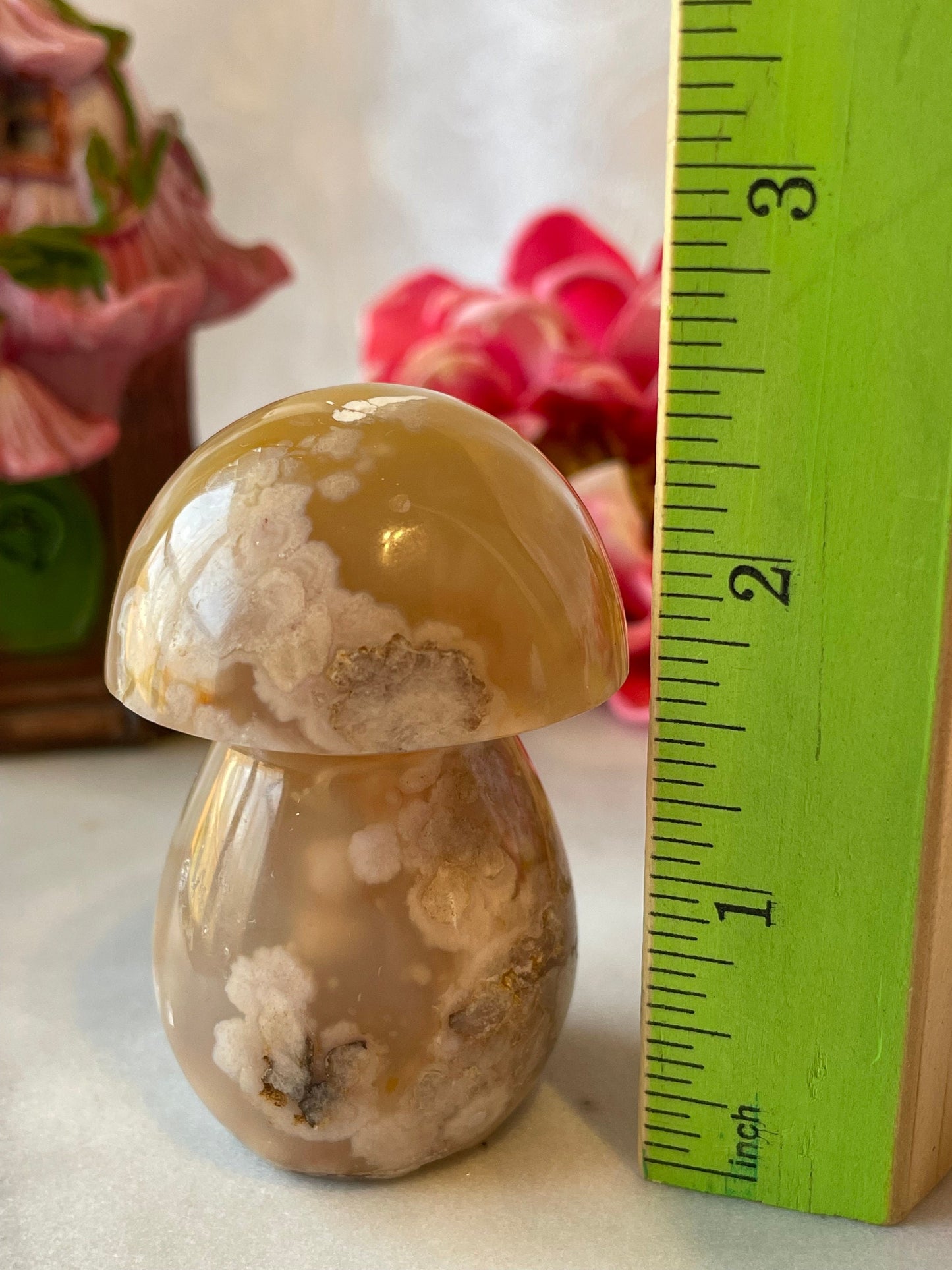Beautiful Flower agate mushroom