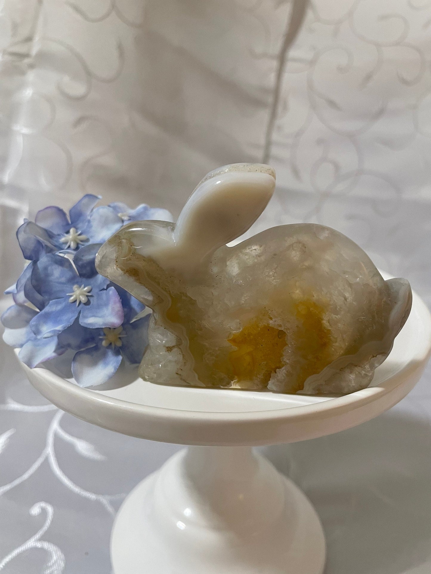 Druzy agate bunny