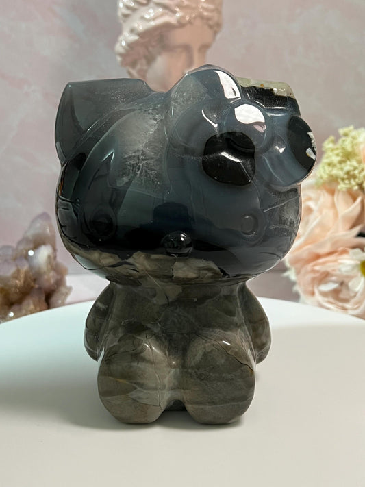UV Reactive Volcanic Agate Hello Kitty